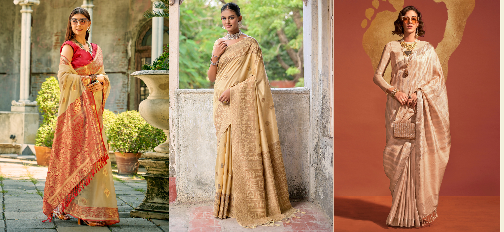 Golden Silk Sarees: A Blend of Regal Charm and Enduring Grace
