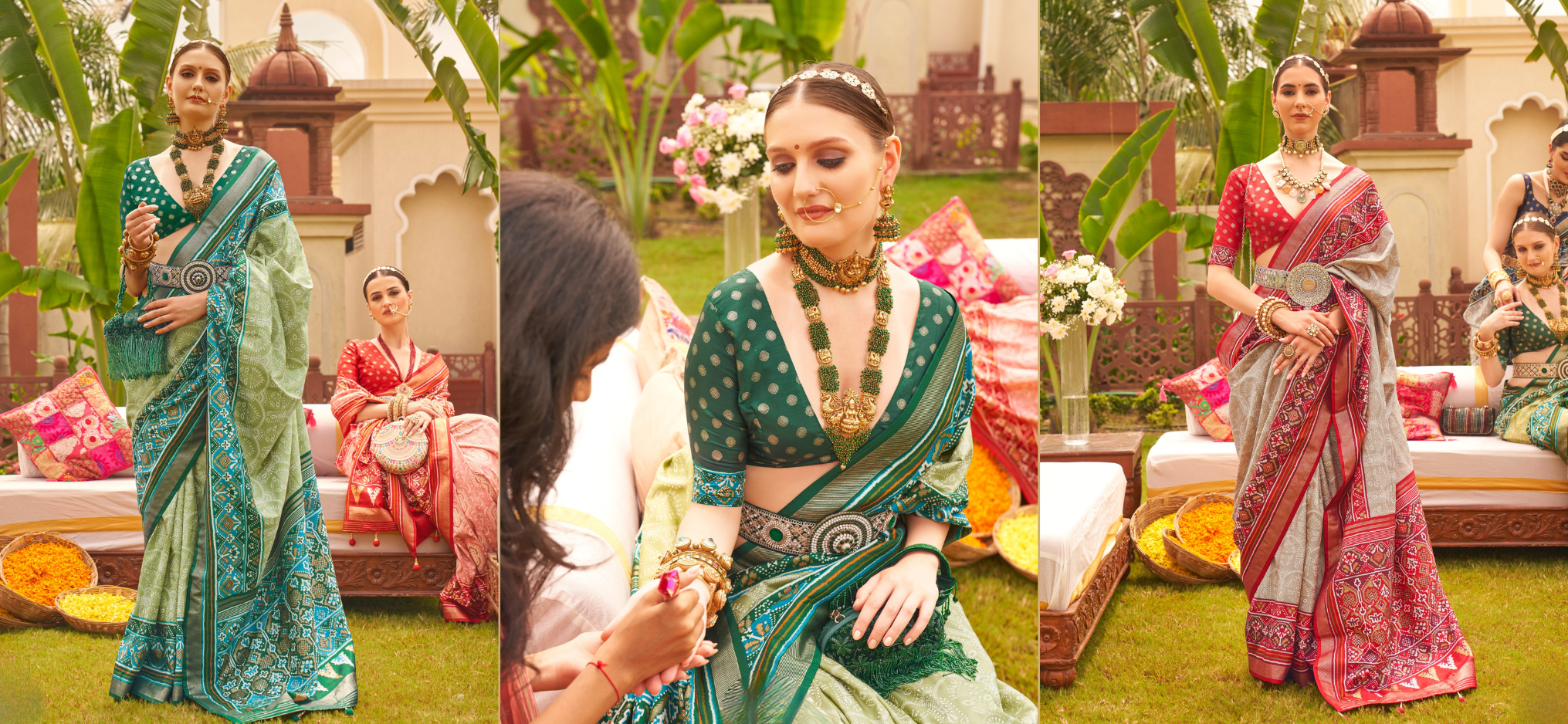 Flow with Grace: Saree Options to Slay Your Mehendi Look