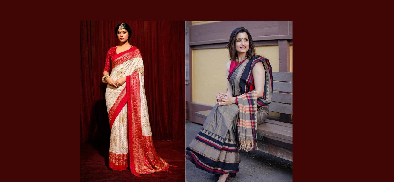 Bengali Saree Drape (Atpoure): The No-Pleat Style with the Key on the Pallu