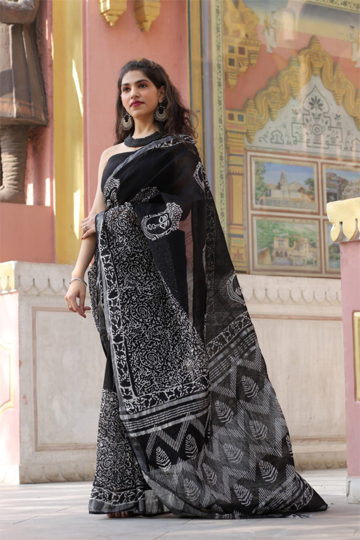 Hand Block Printed Sarees