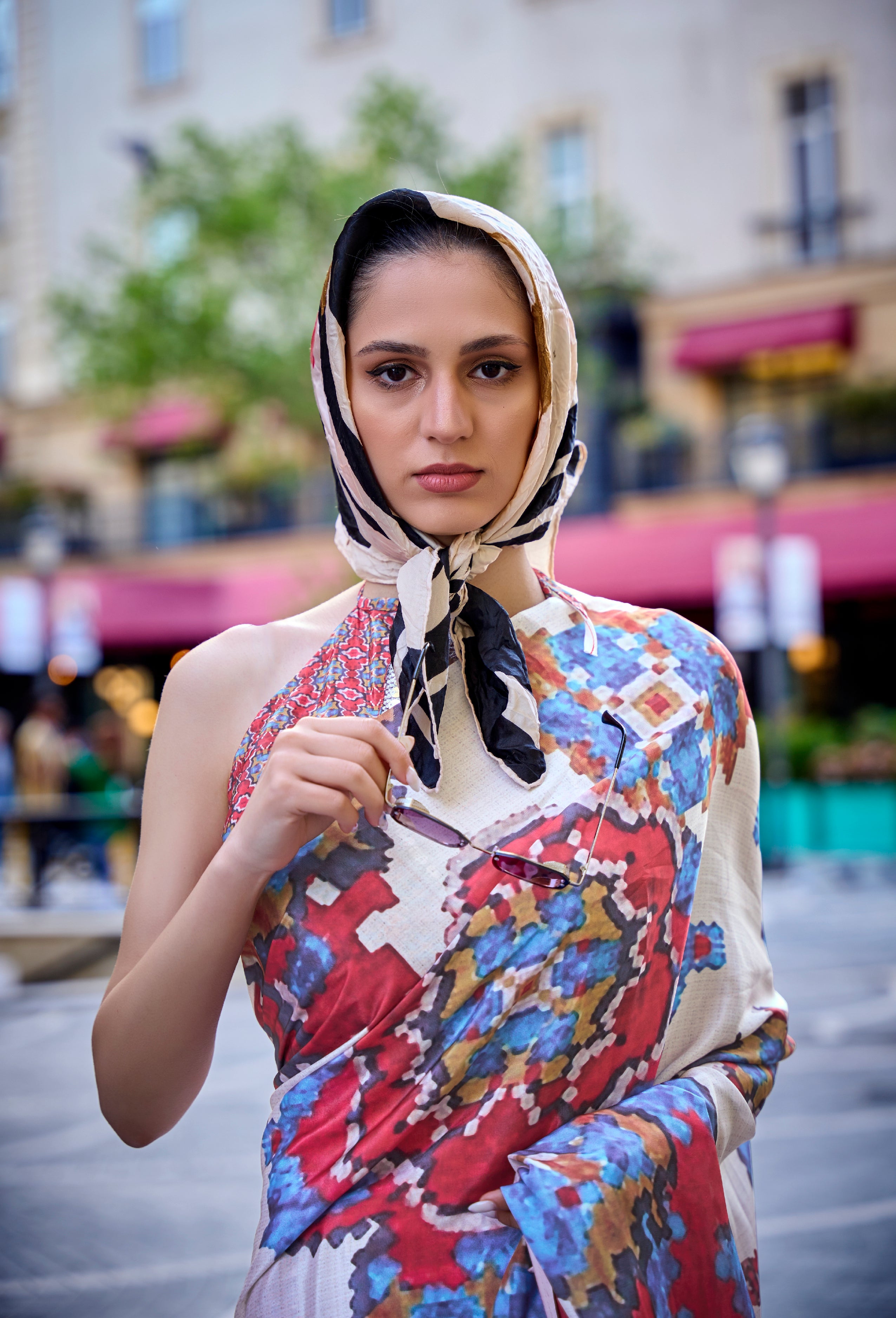 Buy MySilkLove Multicolor White Printed Handloom Satin Saree Online