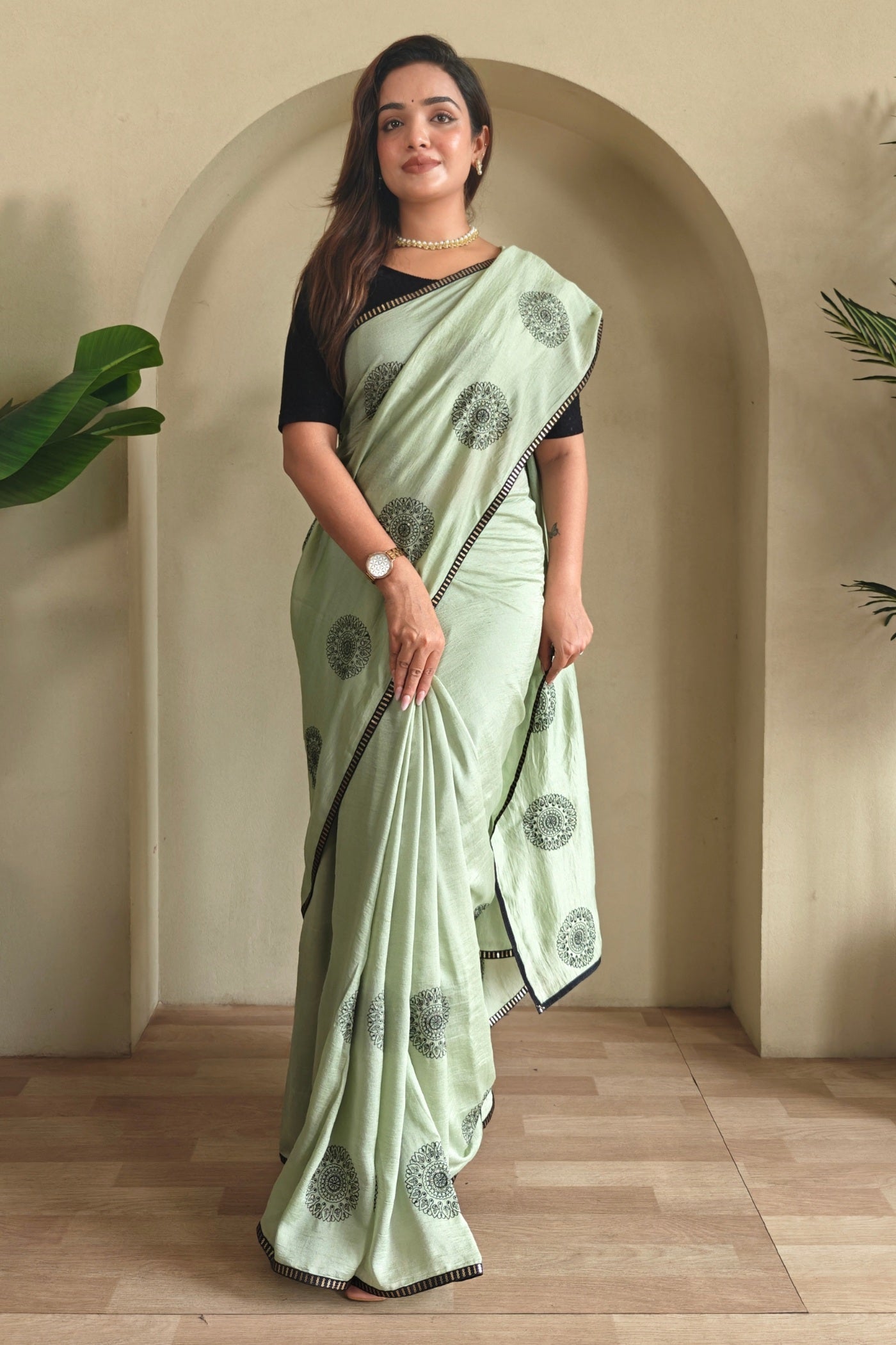 Buy MySilkLove Olive Green Printed Silk Saree Online