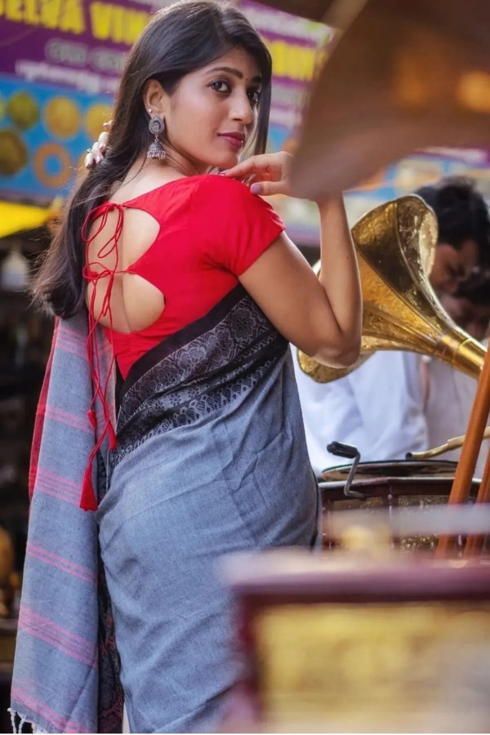 Buy MySilkLove Dust Grey Cotton Jacquard Border Saree Online