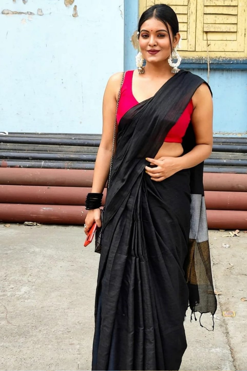 Buy MySilkLove Black Cotton Zari Pallu Saree Online