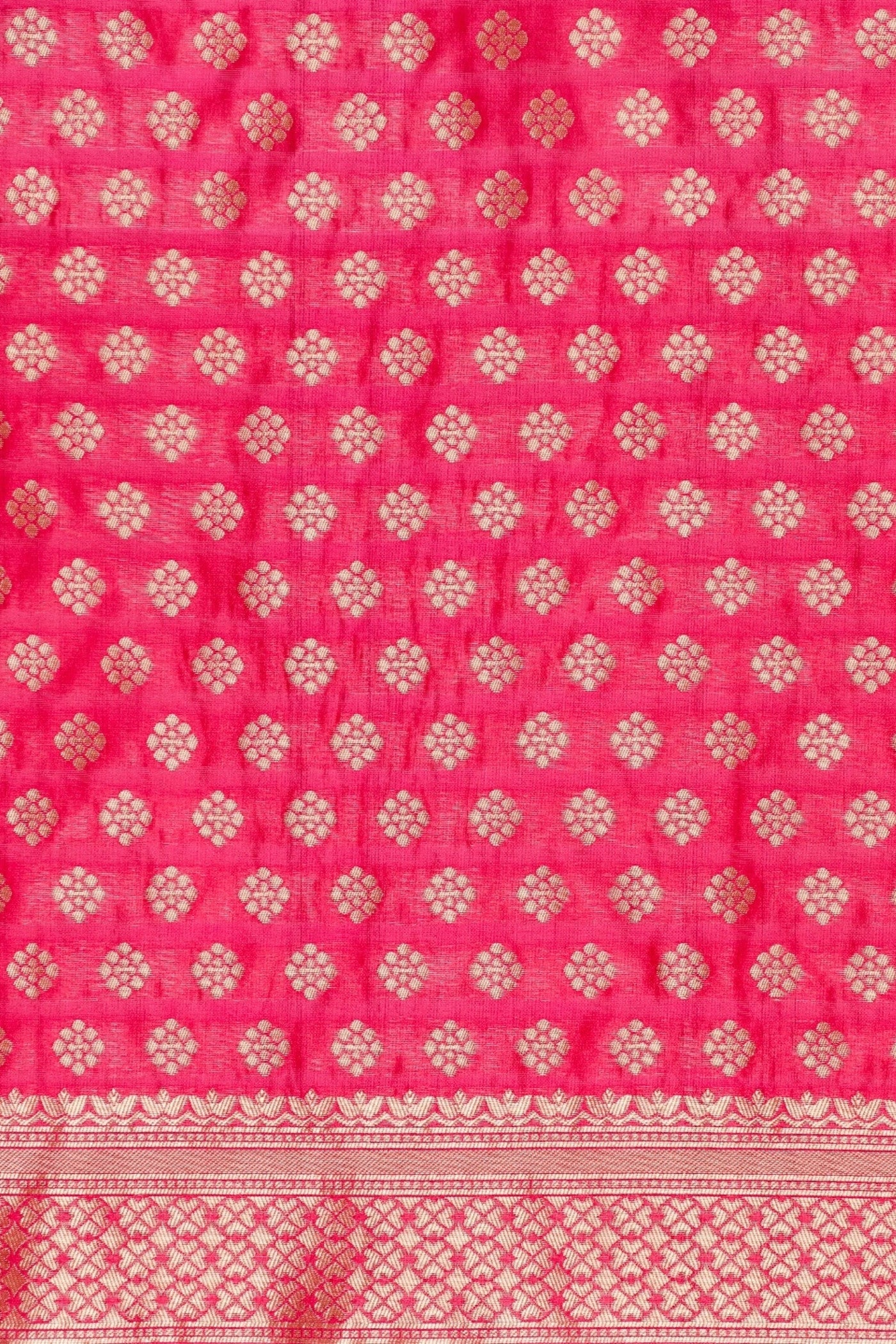 Buy MySilkLove Fuchsia Pink Woven Jacquard Lichi Silk Saree Online