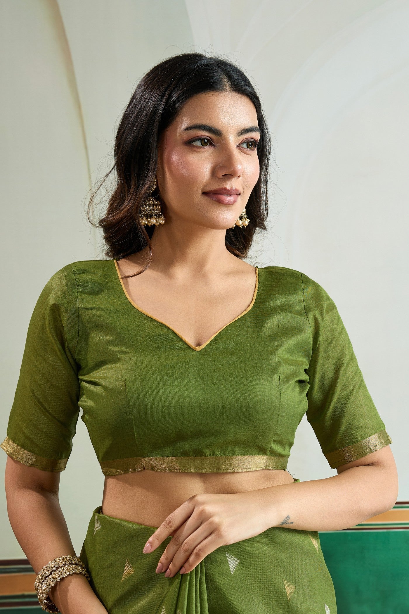 Buy MySilkLove Honeydew Green Tussar Handloom Silk Saree Online