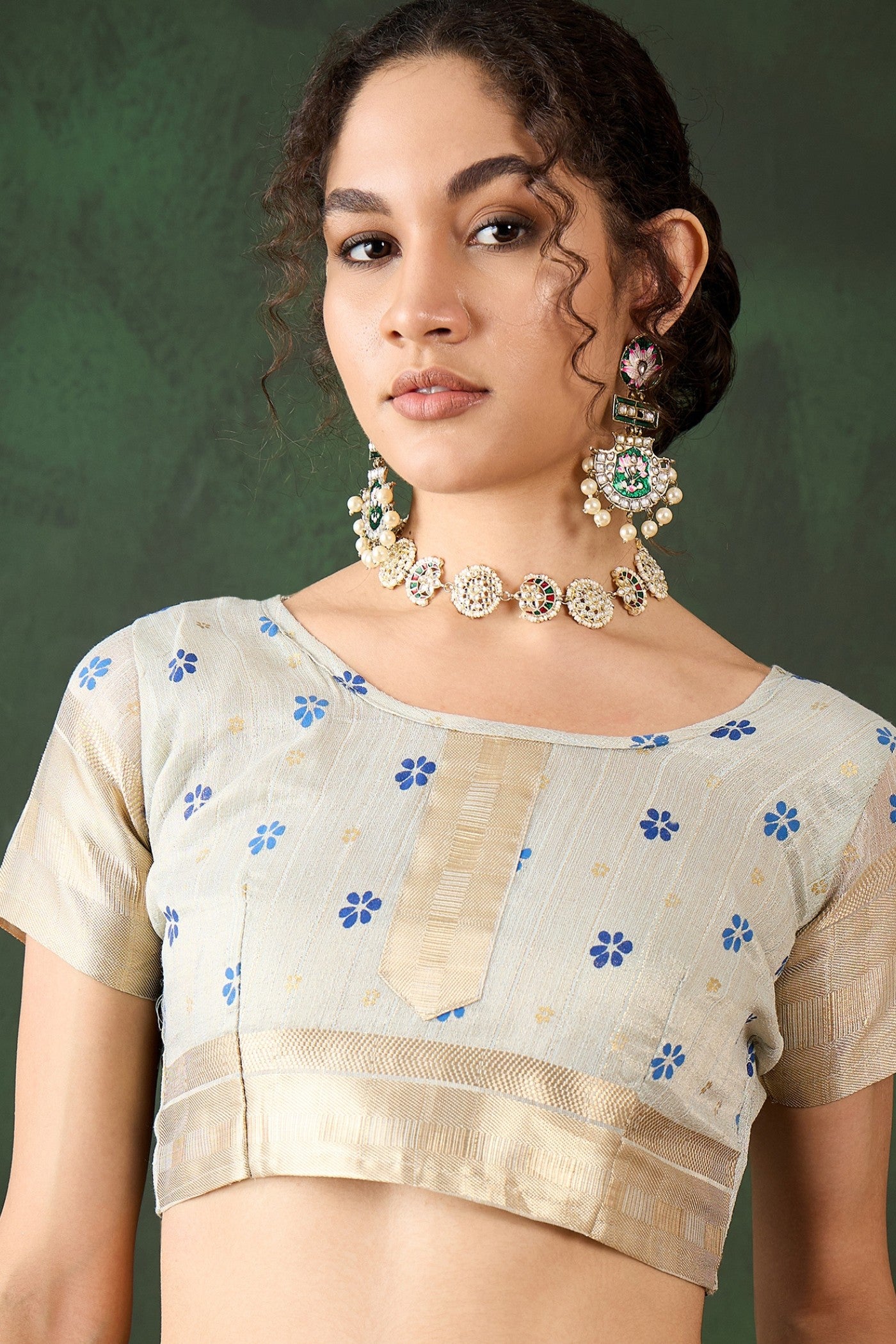 Buy MySilkLove Pearl White Woven Organza Saree Online
