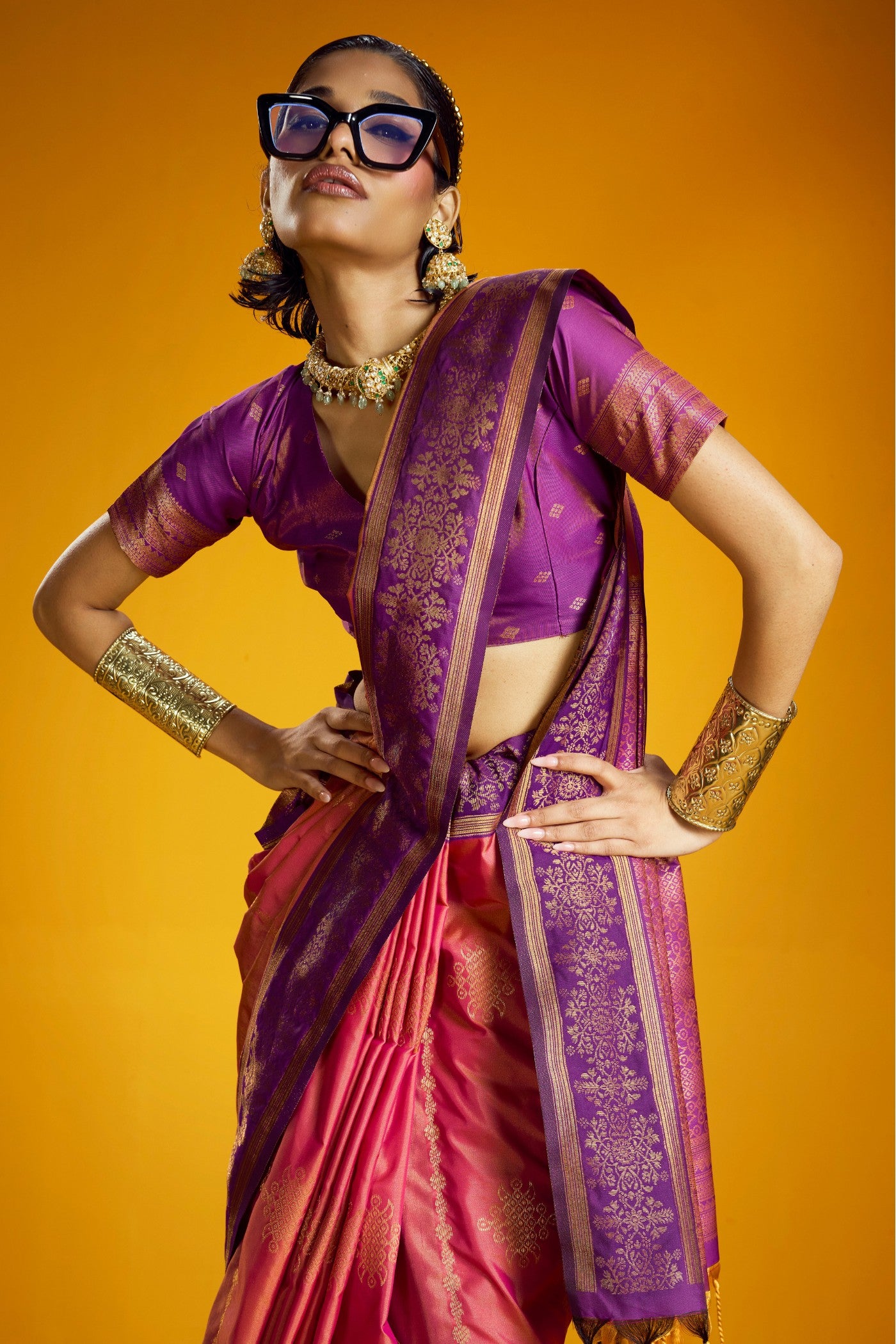 MySilkLove Bush Pink Banarasi Handloom Soft Silk Saree