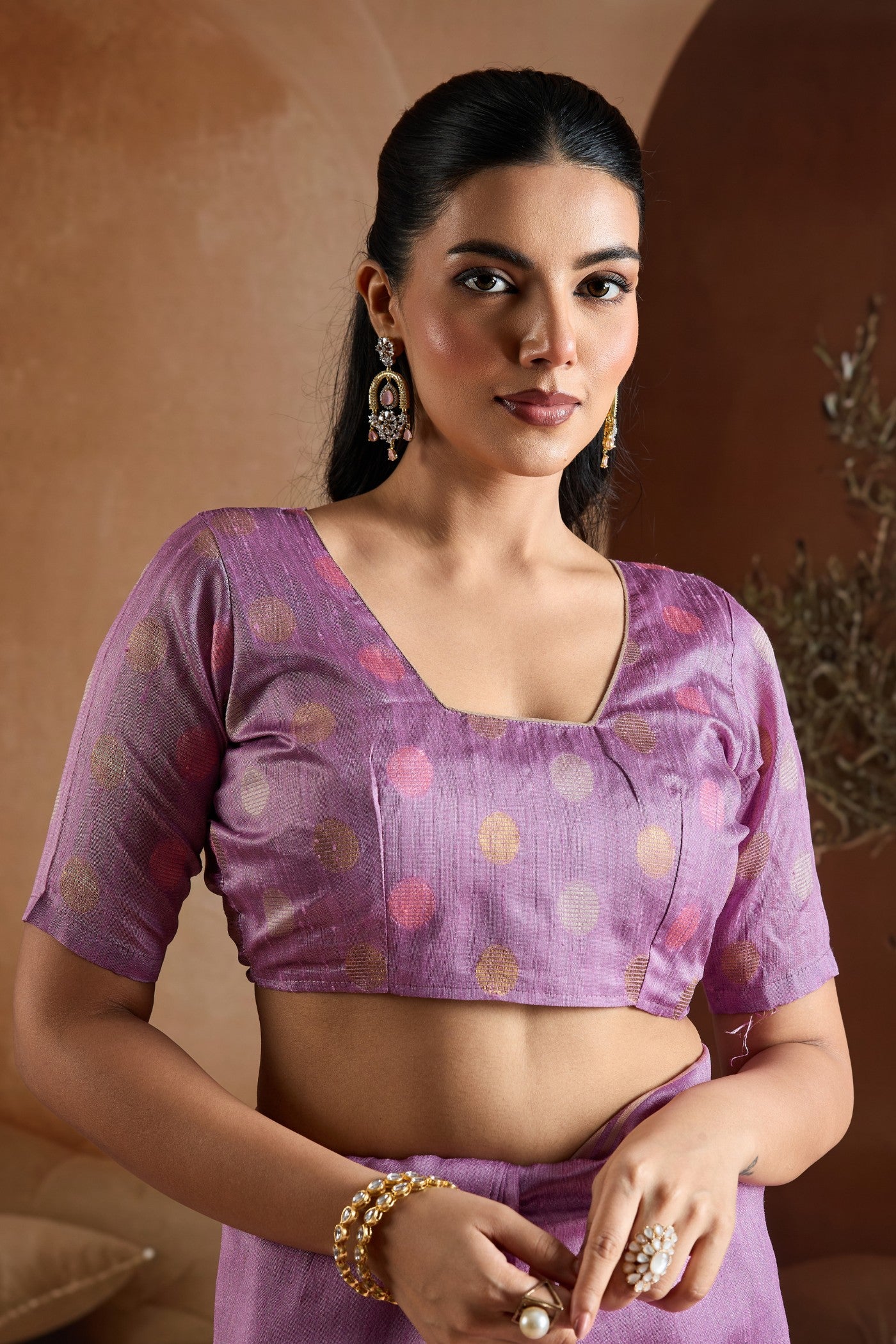 Buy MySilkLove Eminence Purple Handloom Bhagalpuri Saree Online