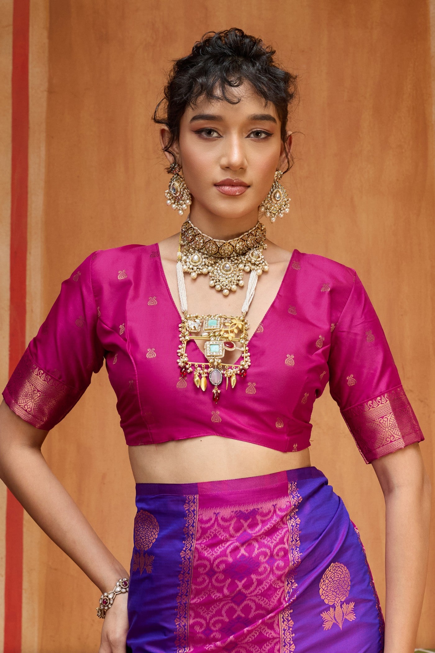 Buy MySilkLove Royal Purple Banarasi Handloom Patola Saree Online