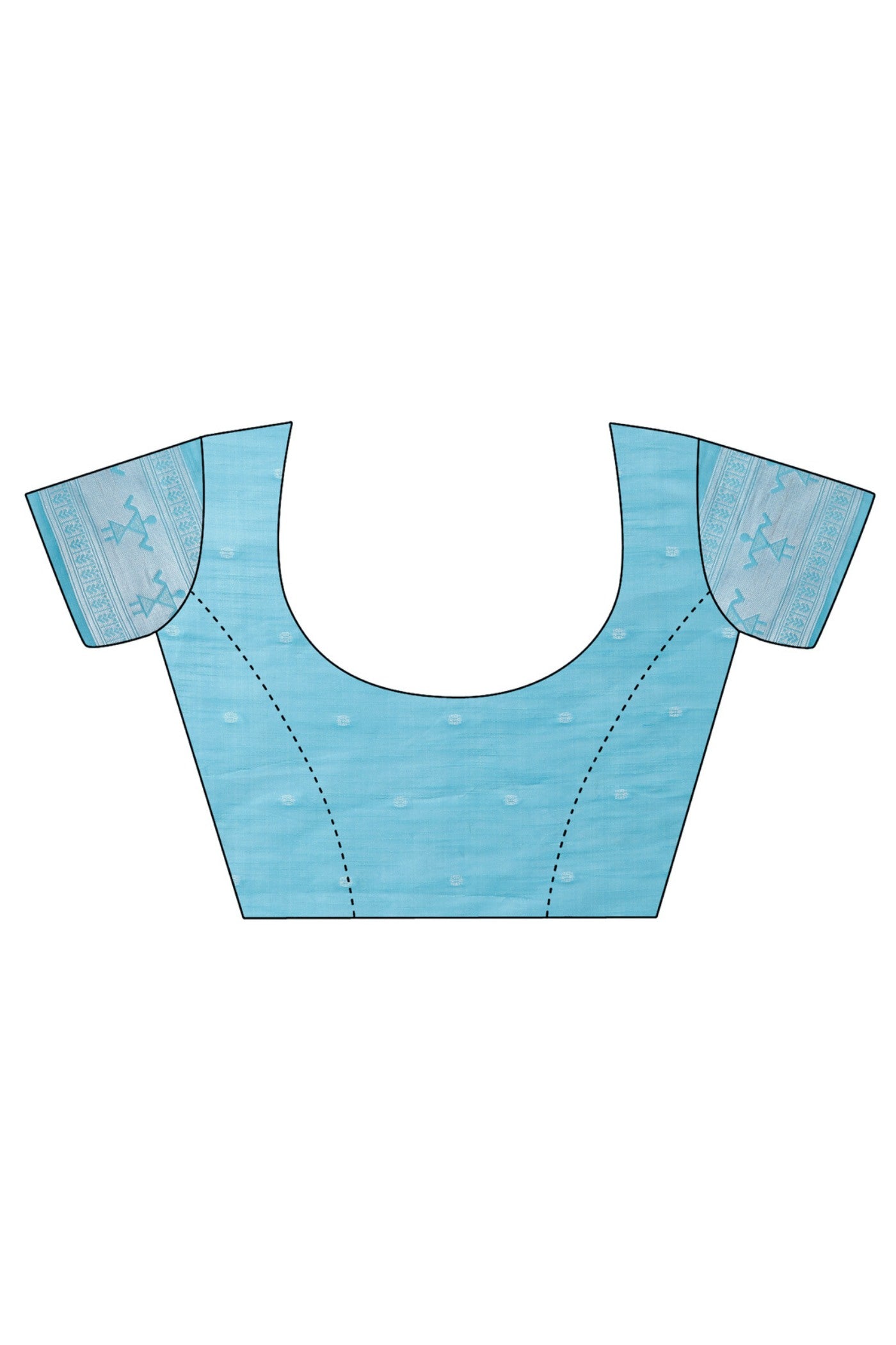 Buy MySilkLove Water Blue Woven Linen Cotton Saree Online