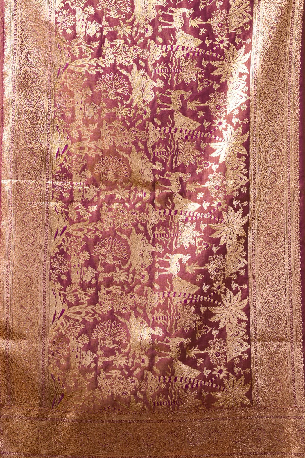 Buy MySilkLove Byzantium Purple Woven Banarasi Soft Silk Saree Online