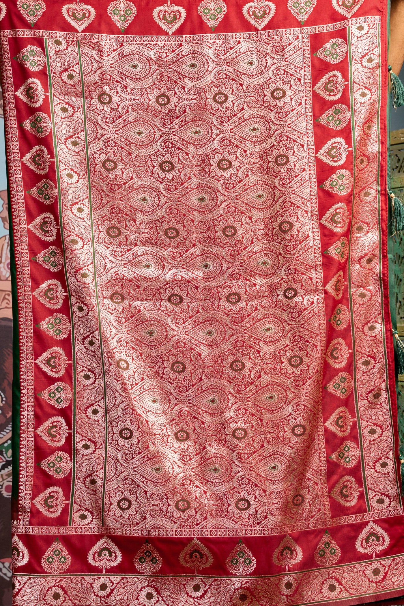 Buy MySilkLove Harlequin Green Banarasi Soft Silk Saree Online