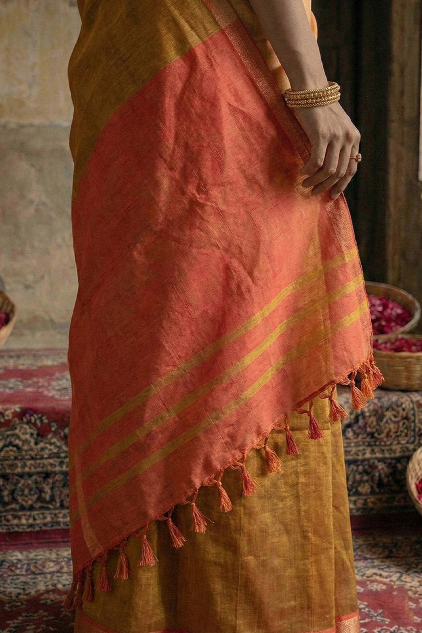 Buy MySilkLove Citron Yellow Cotton Silk Saree Online