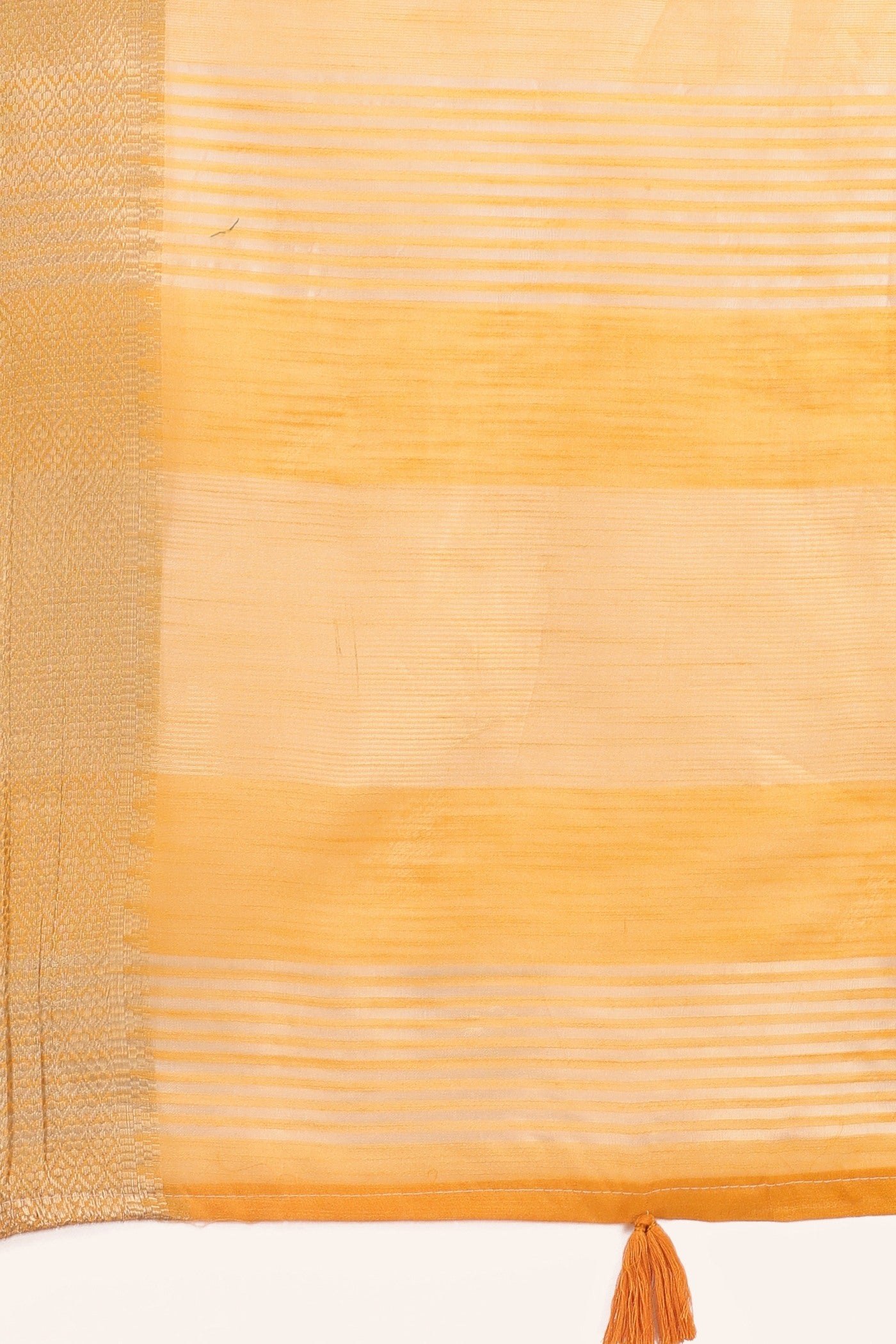Buy MySilkLove Gold Yellow Woven Organza Saree Online