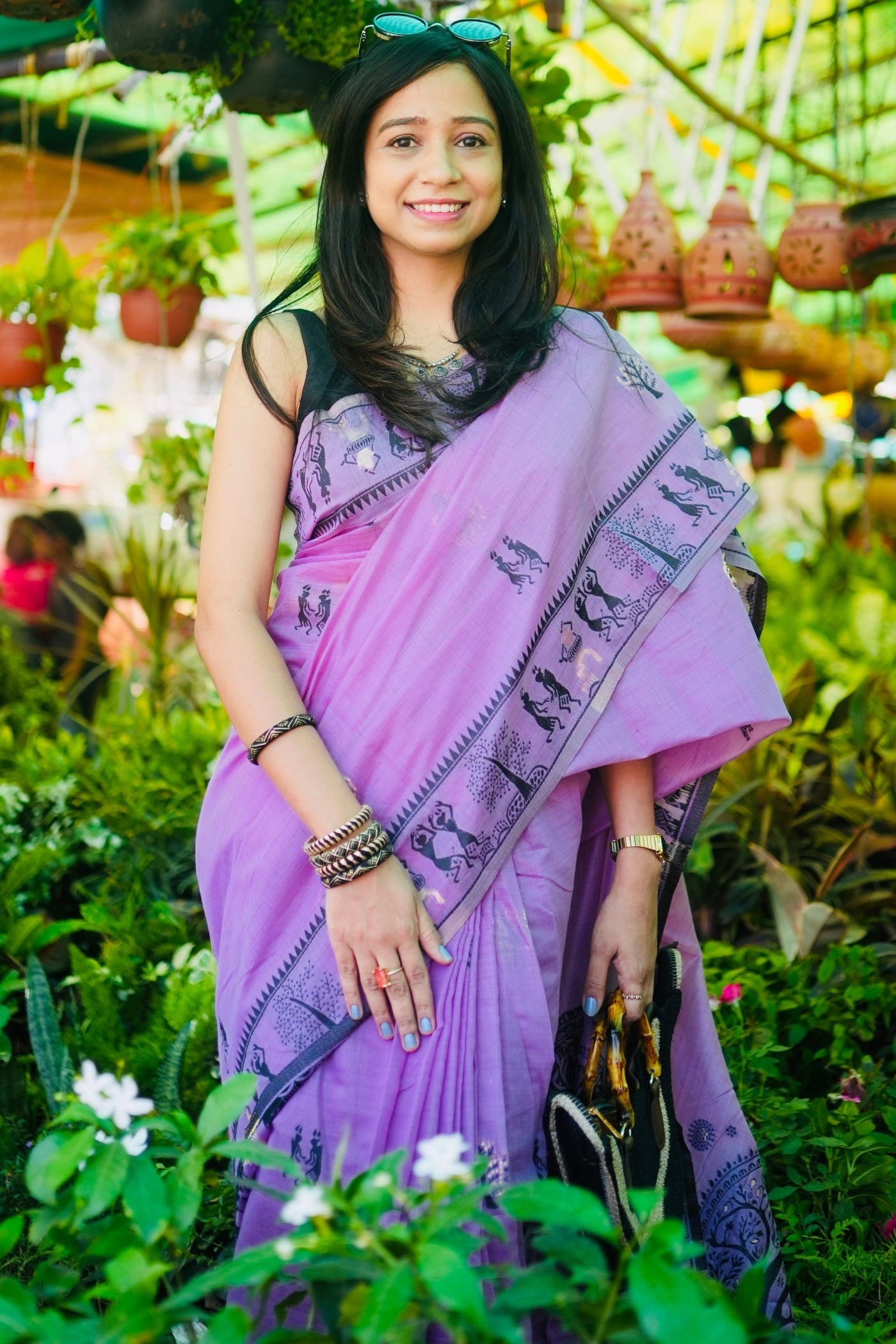 Buy MySilkLove Liseran Purple Woven Modal Cotton Saree Online