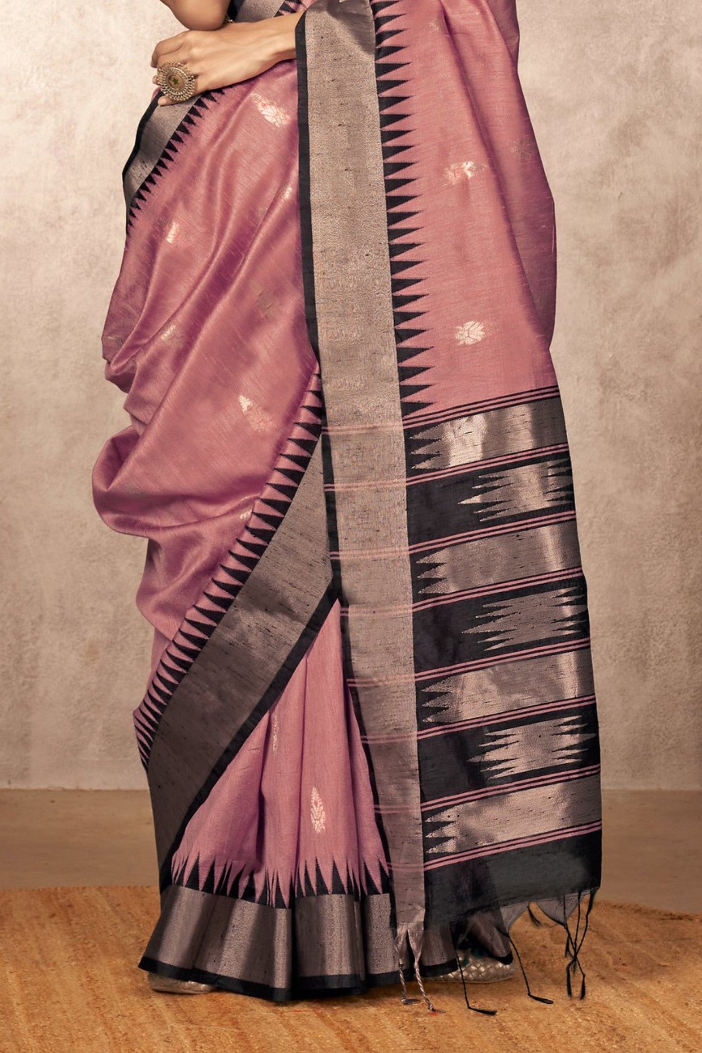 Buy MySilkLove Adenium Pink Bhagalpuri Handloom Saree Online