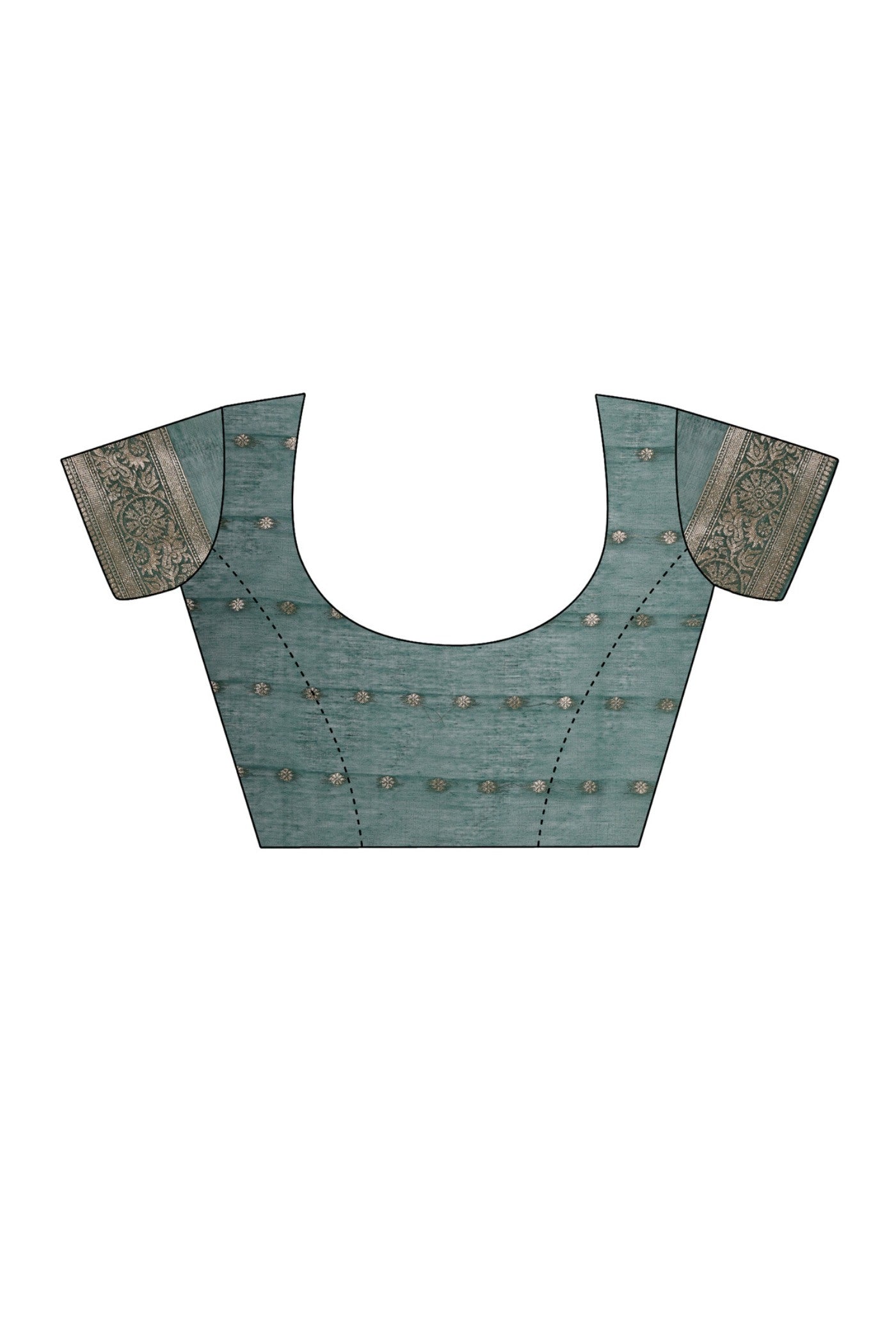 Buy MySilkLove Peridot Green Woven Cotton Saree Online