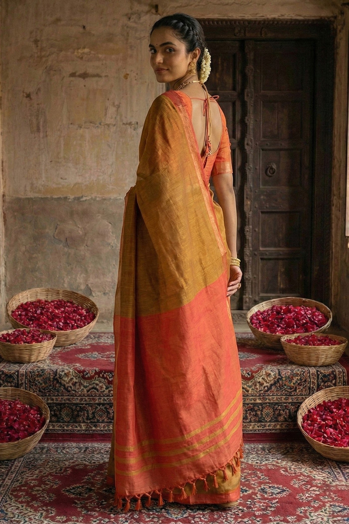 Buy MySilkLove Citron Yellow Cotton Silk Saree Online