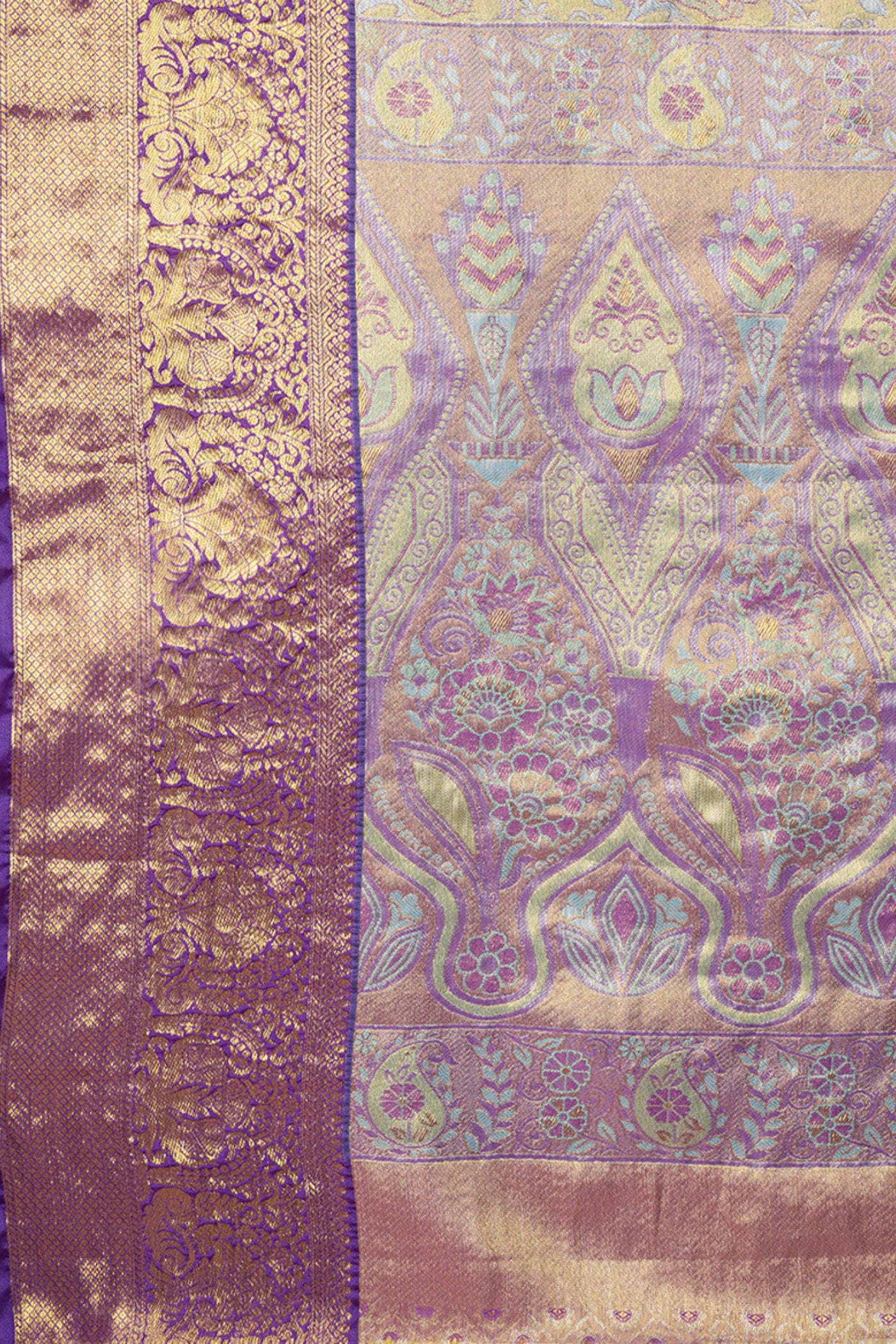 Buy MySilkLove Periwinkle Purple Woven Kanjivaram Saree Online