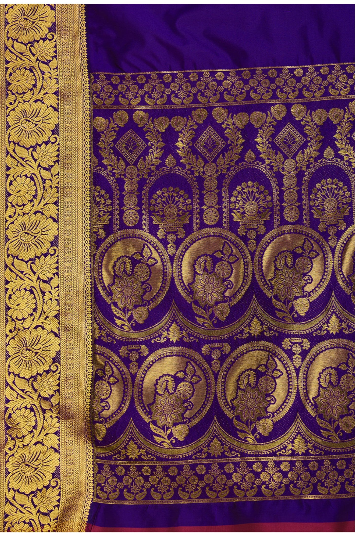 Buy MySilkLove Indigo Blue Woven Banarasi Saree Online