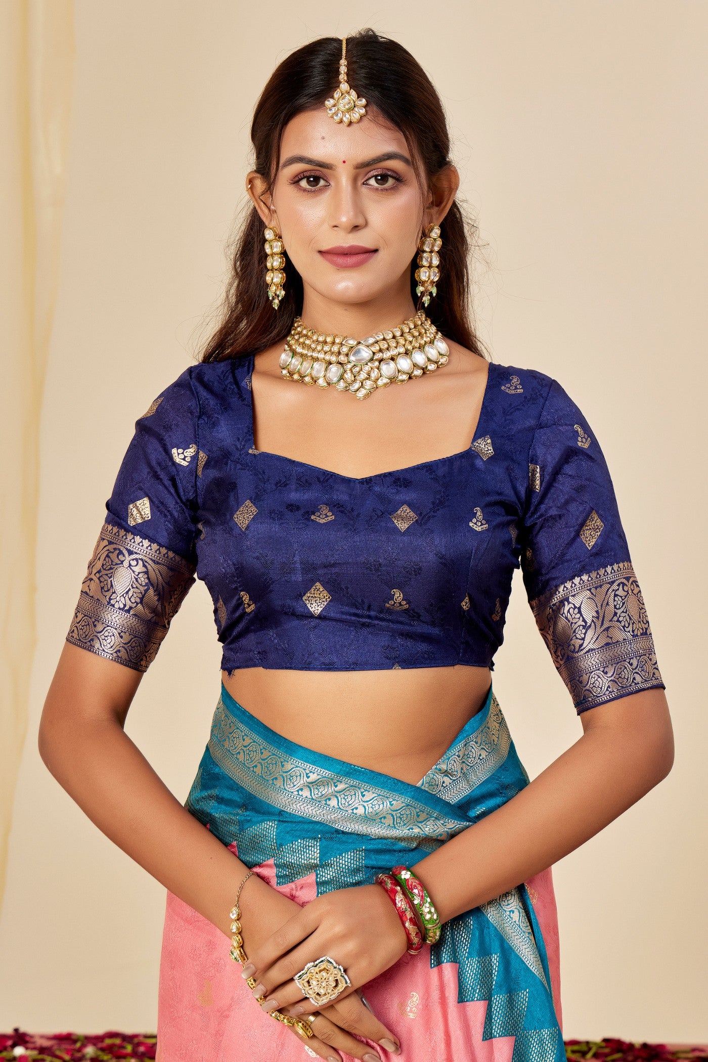 Buy MySilkLove Blossom Pink Tussar Printed Silk Saree Online