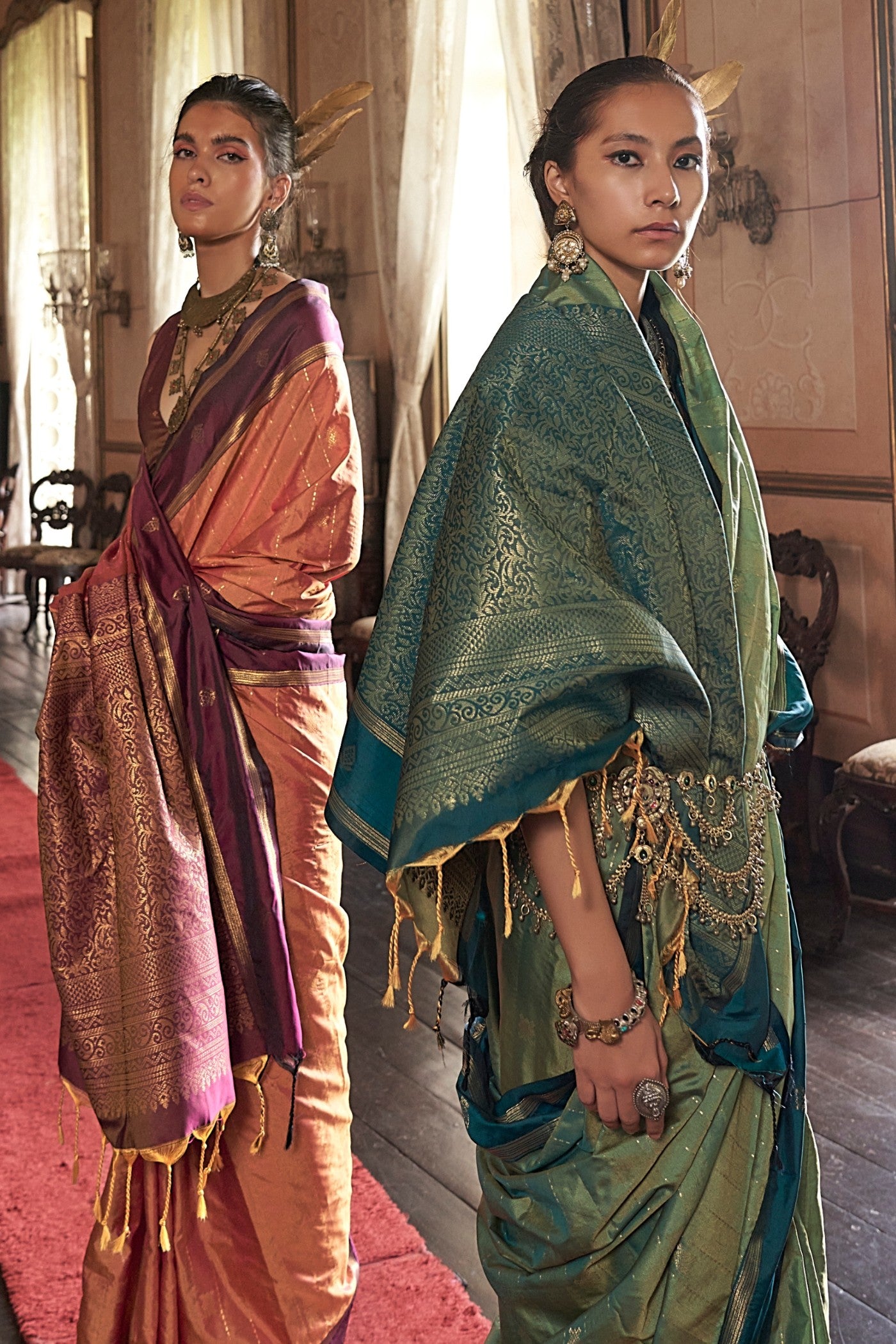Buy MySilkLove Artichoke Green Tussar Handloom Silk Saree Online