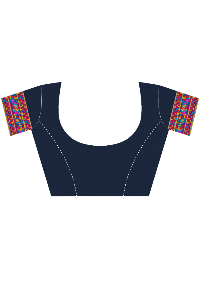 Buy MySilkLove Force Blue Kashmiri Handloom Jamewar Saree Online