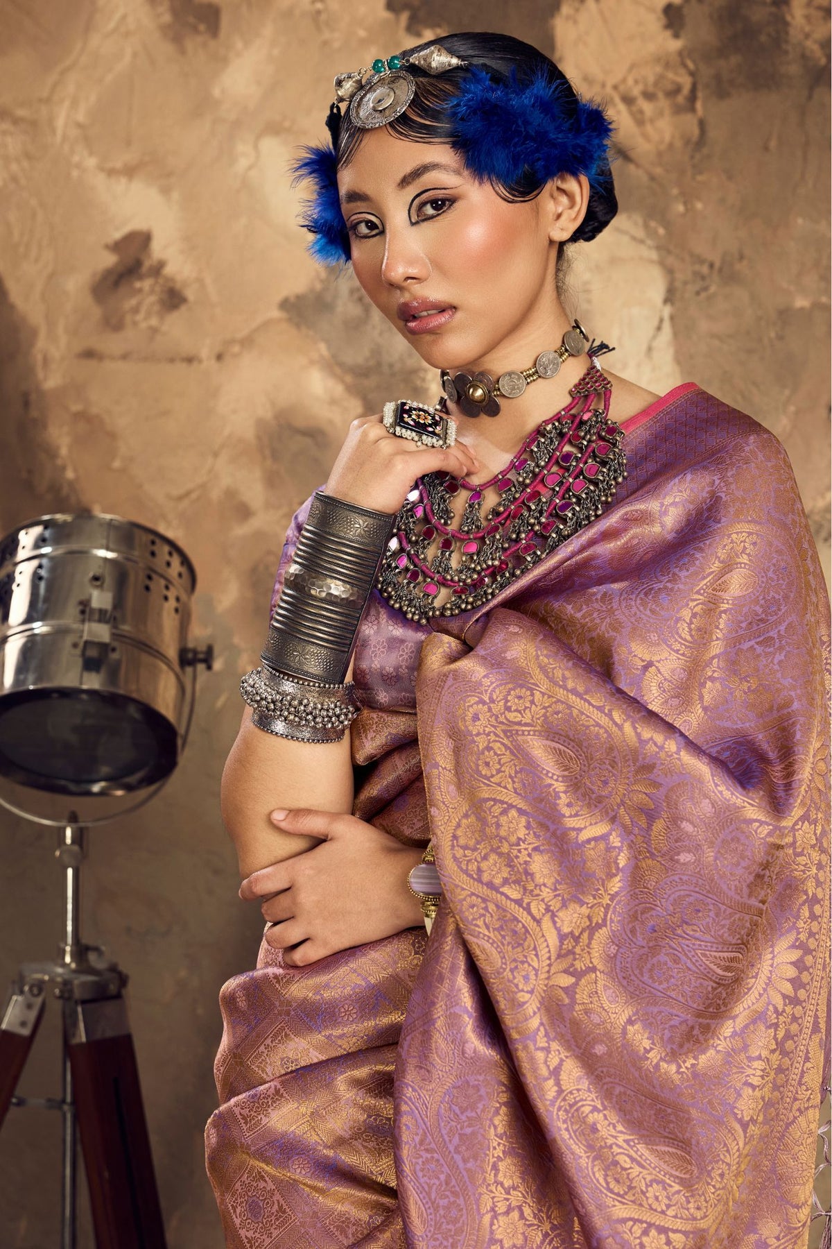 MySilkLove Petunia Purple Kanjivaram Handloom Saree