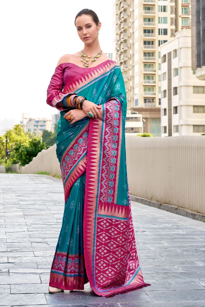 Buy MySilkLove Lapis Blue Woven Banarasi Saree Online