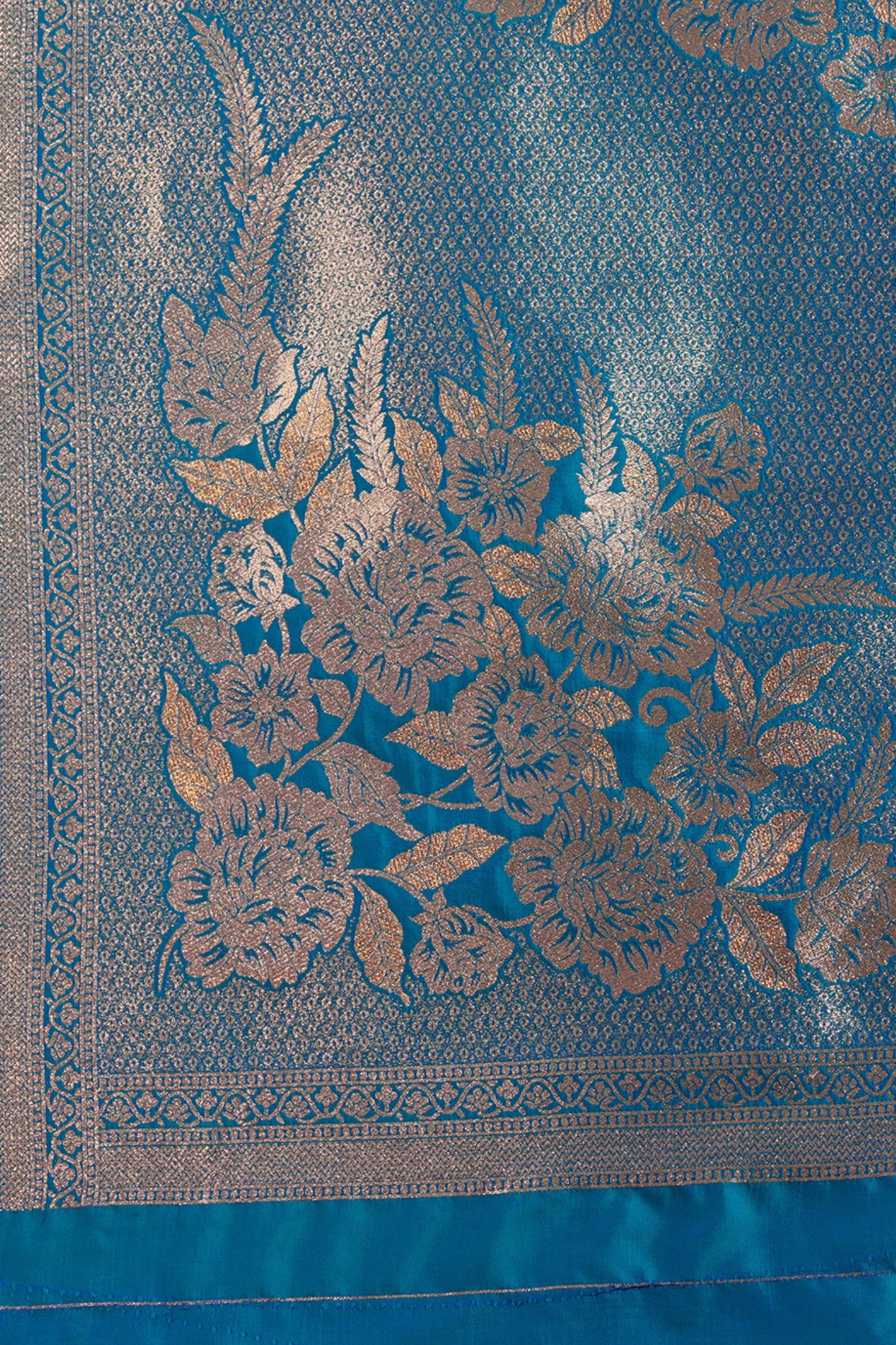 Buy MySilkLove Star Blue Zari Woven Soft Kanjivaram Saree Online