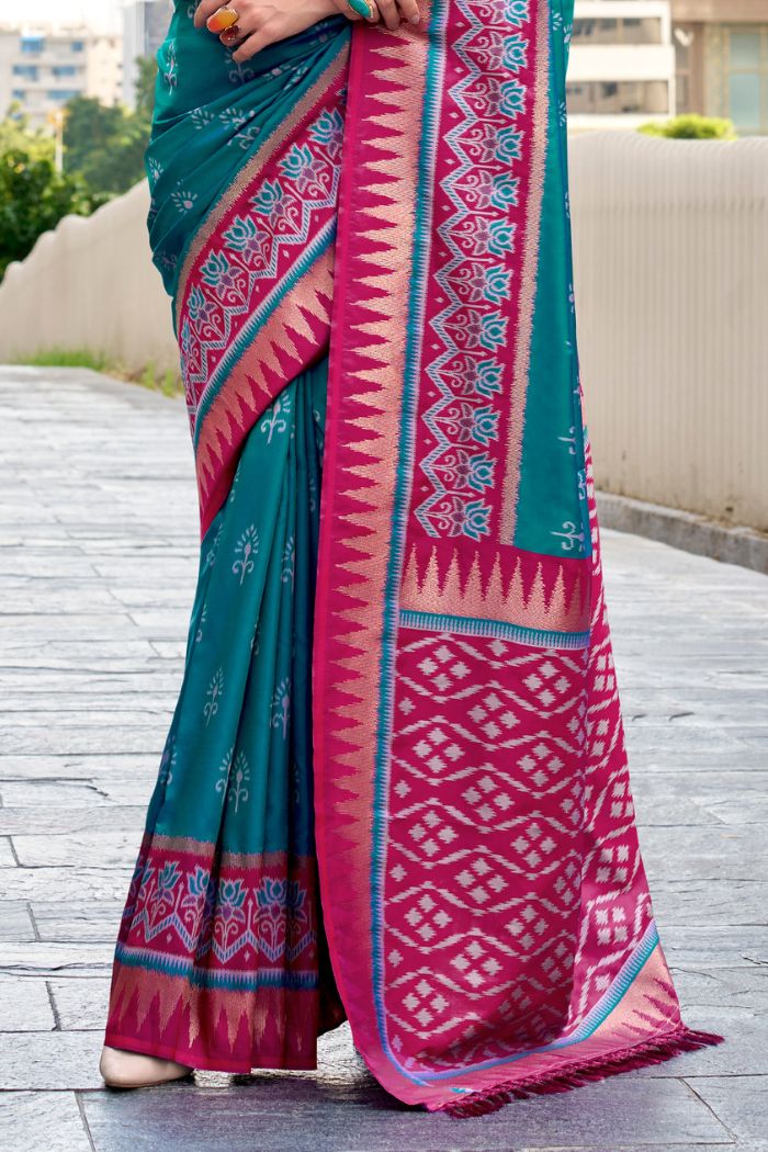 Buy MySilkLove Lapis Blue Woven Banarasi Saree Online