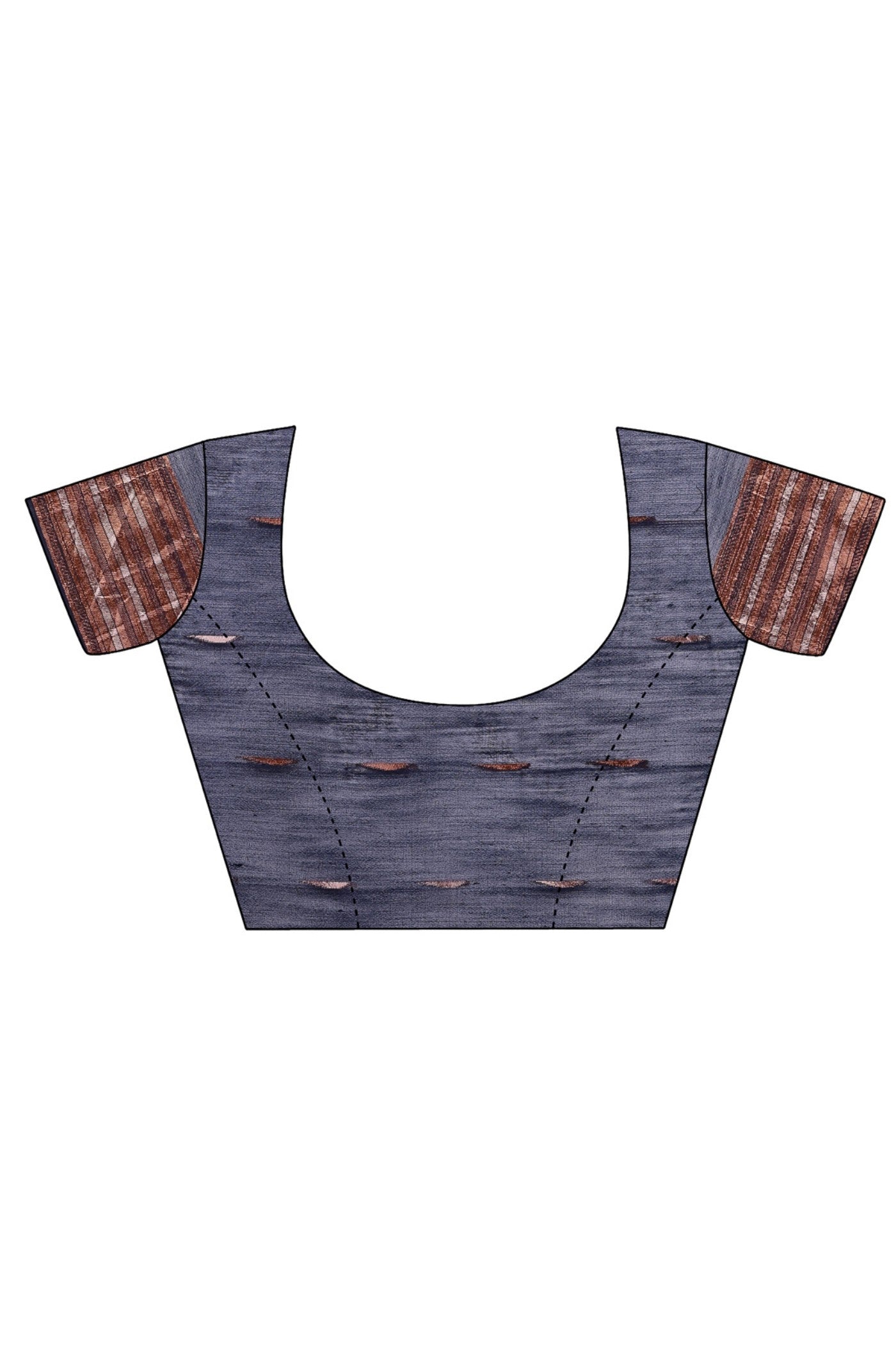 Buy MySilkLove Indigo Blue Linen Cotton Saree Online