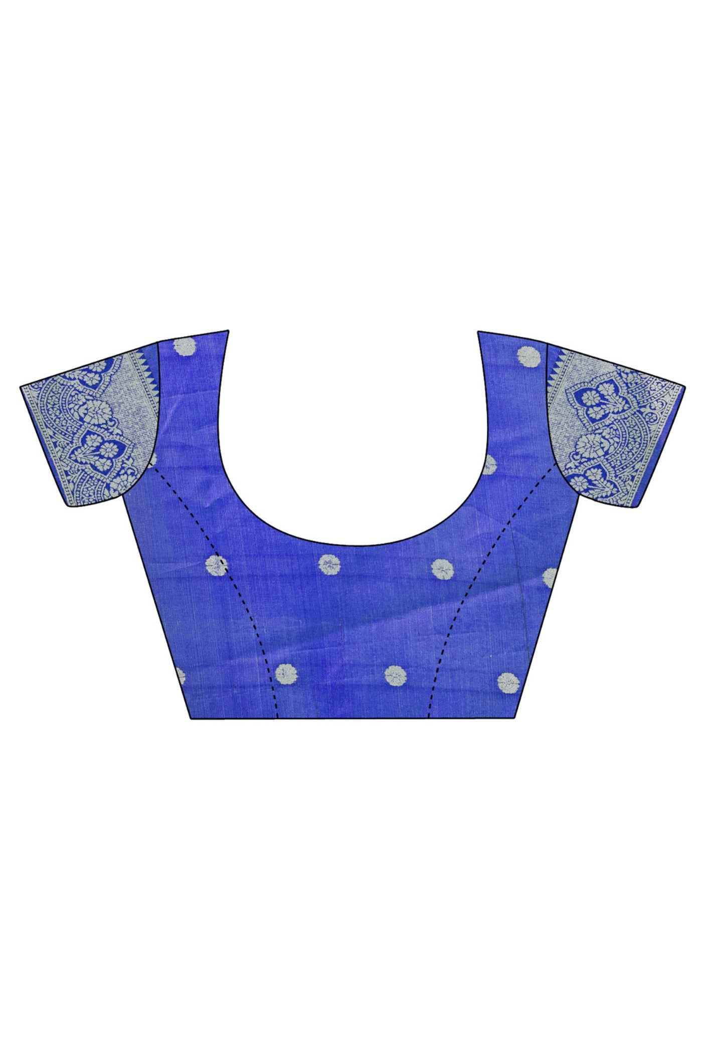 Buy MySilkLove Capri Blue Woven Banarasi Saree Online