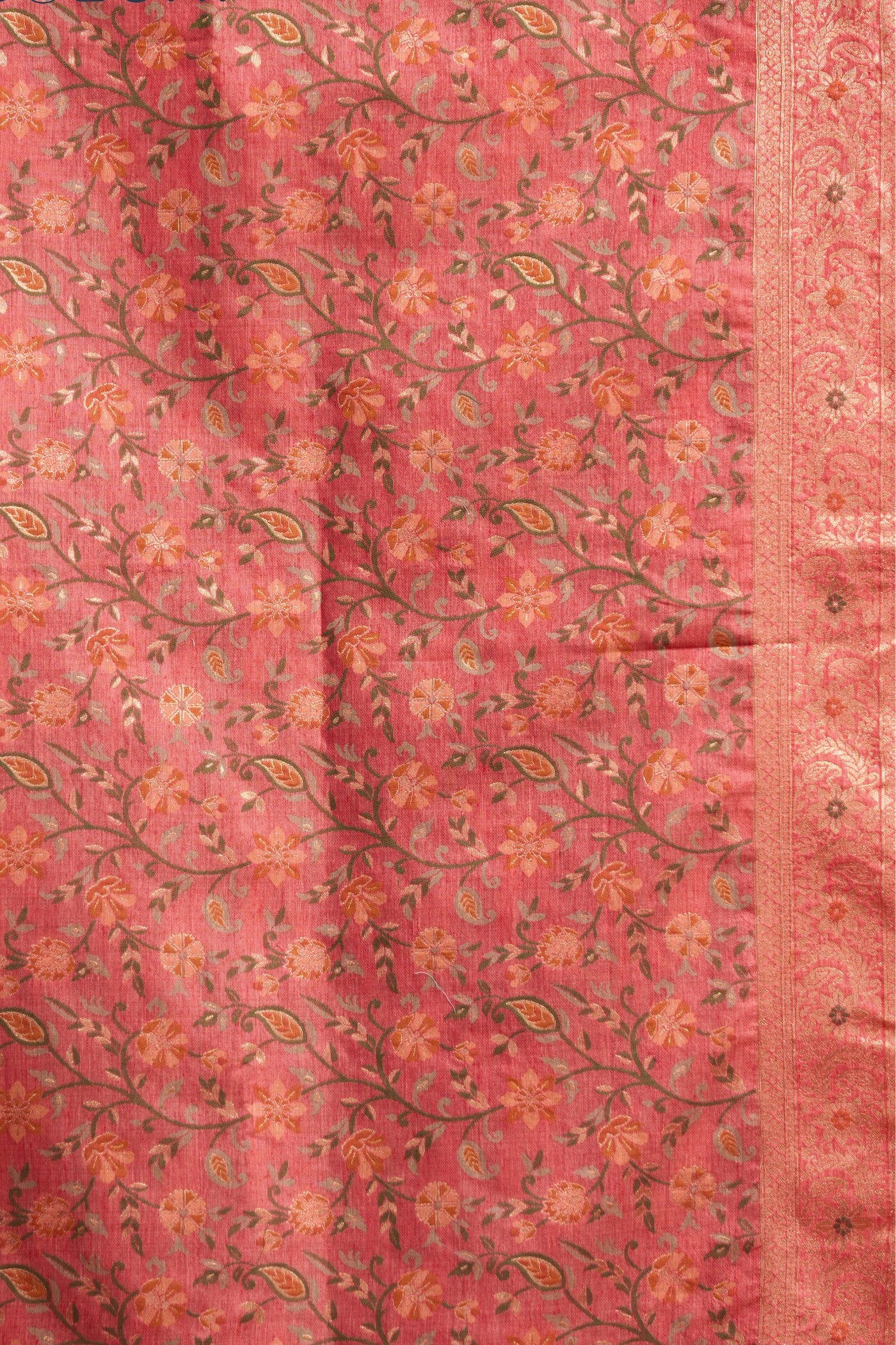 Buy MySilkLove Tonys Peach Handloom Cotton Saree Online