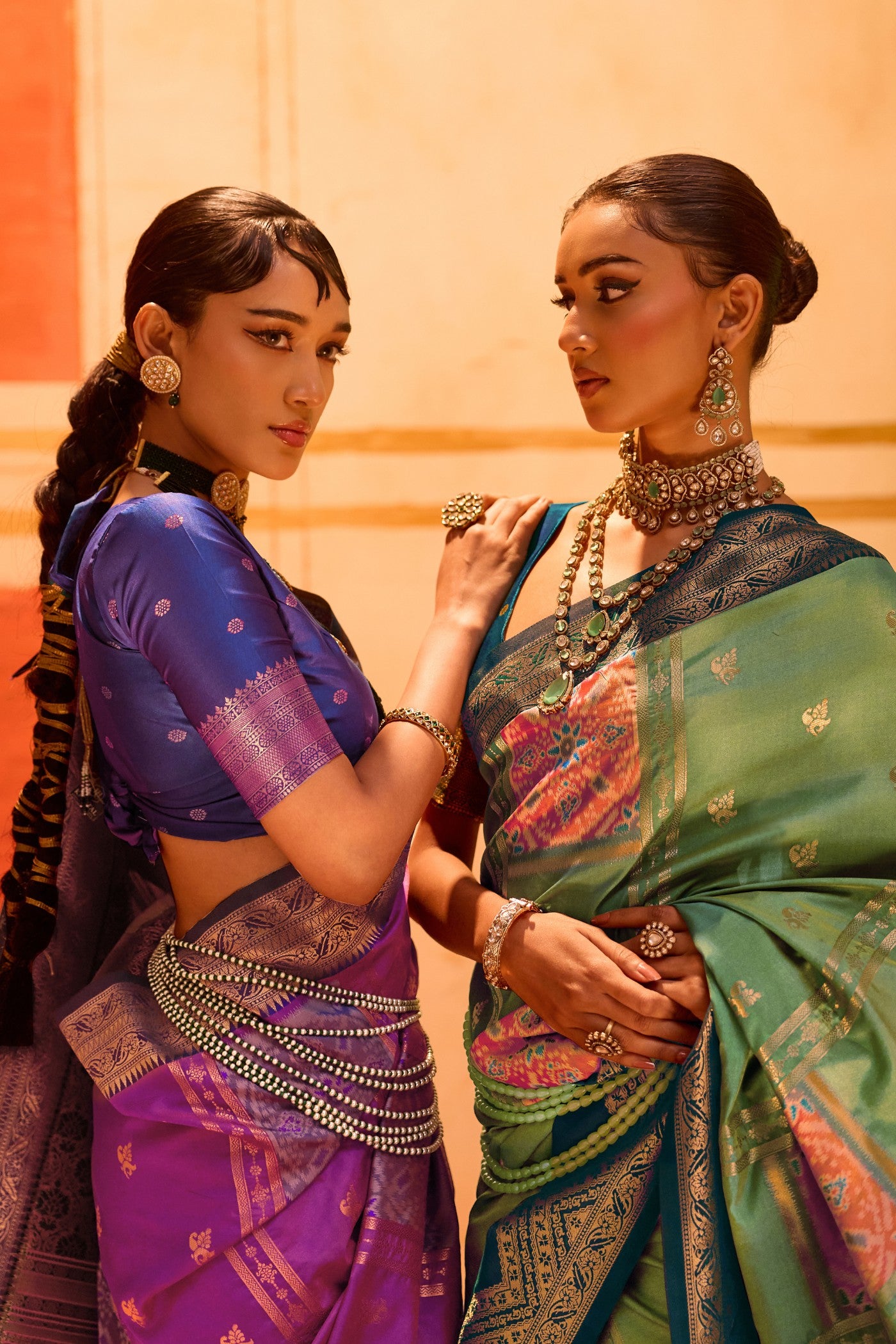 Buy MySilkLove Cadmium Green Banarasi Handloom Saree Online