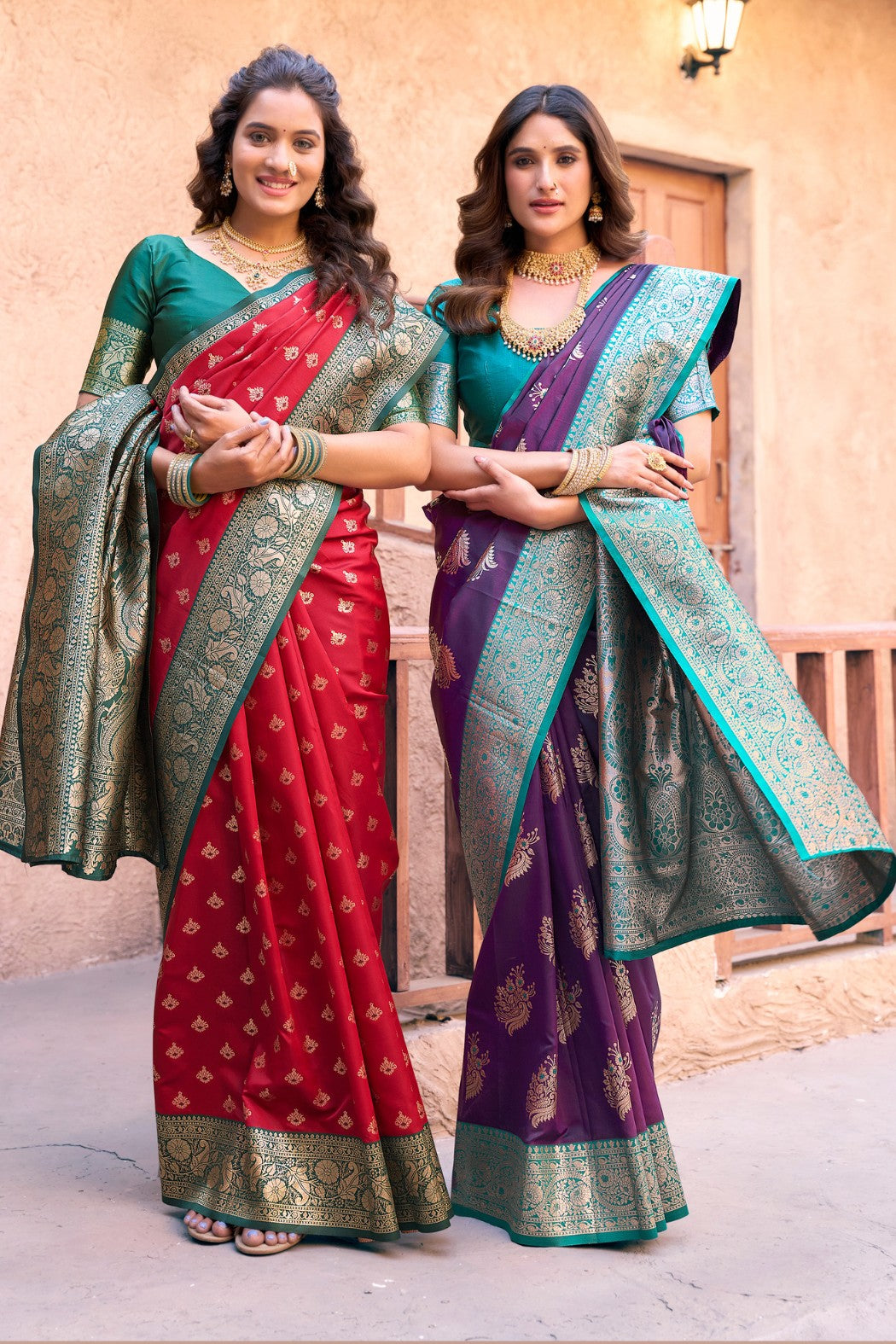 Buy MySilkLove Heliotrope Purple Woven Banarasi Soft Silk Saree Online