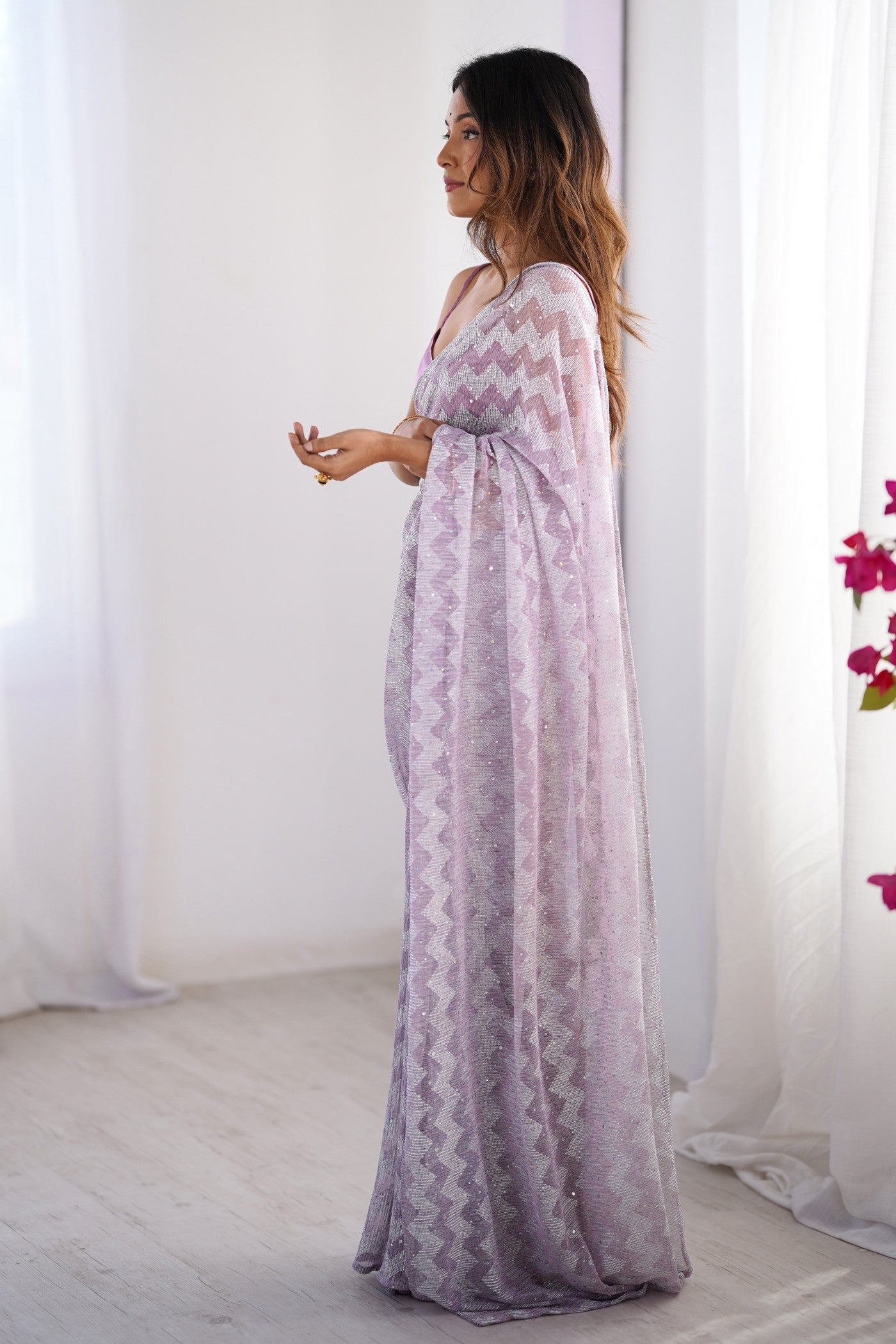 Buy MySilkLove Trendy Purple Woven Designer Saree Online