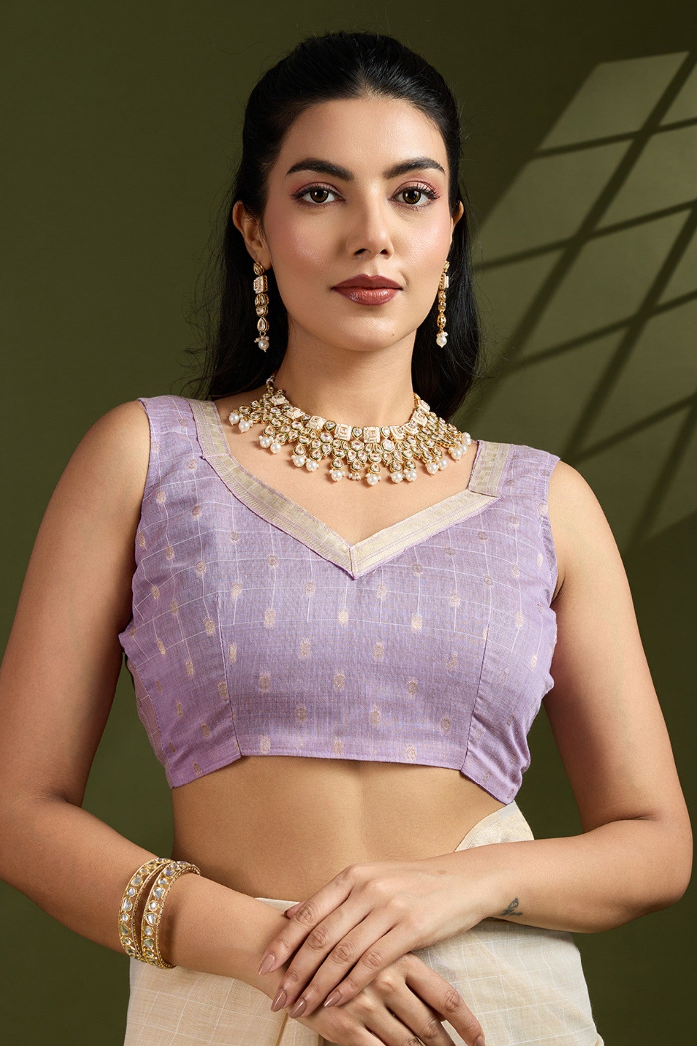 Buy MySilkLove Coconut White Muga Cotton Saree Online