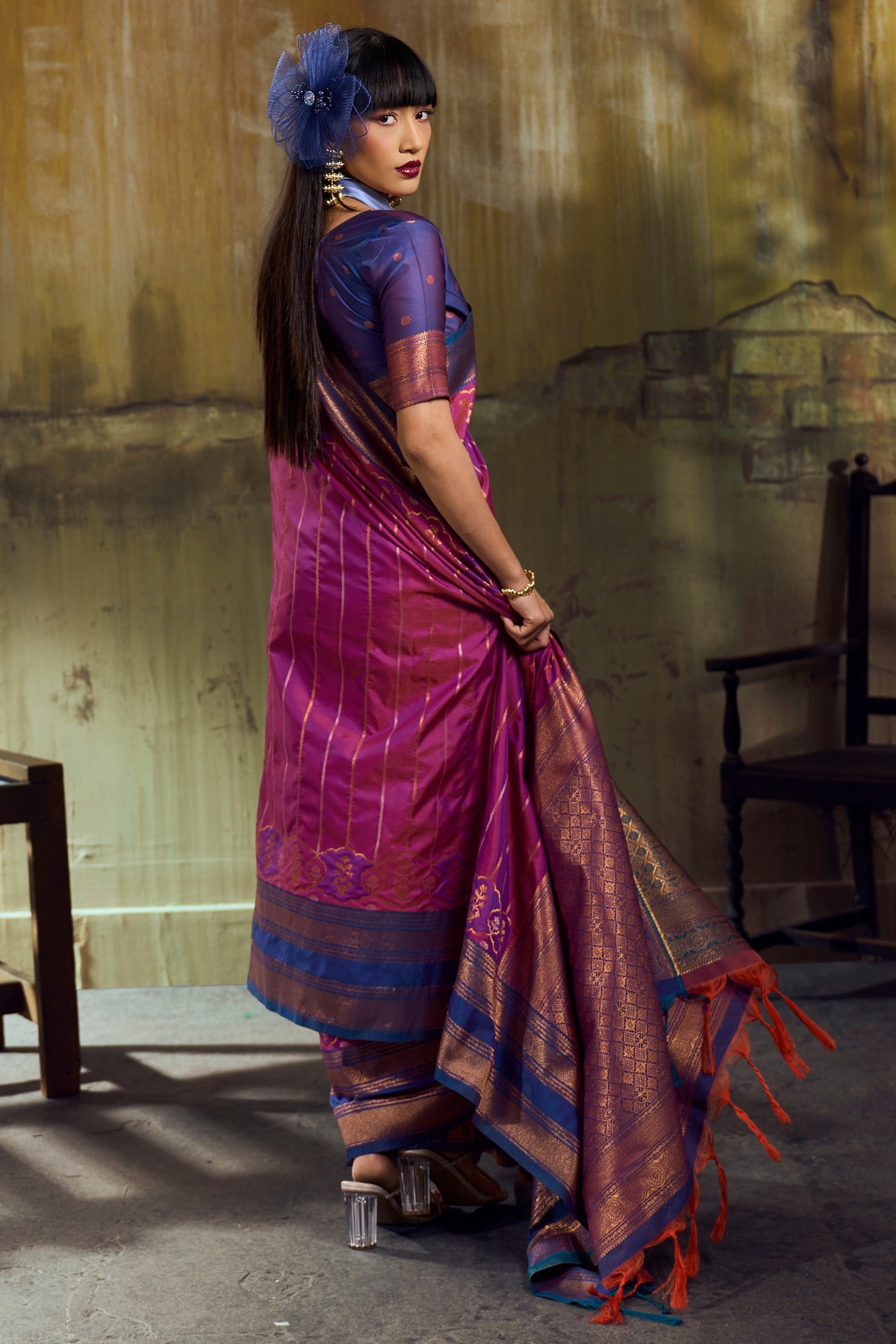 Buy MySilkLove Fuchsia Pink Pochampally Handloom Saree Online