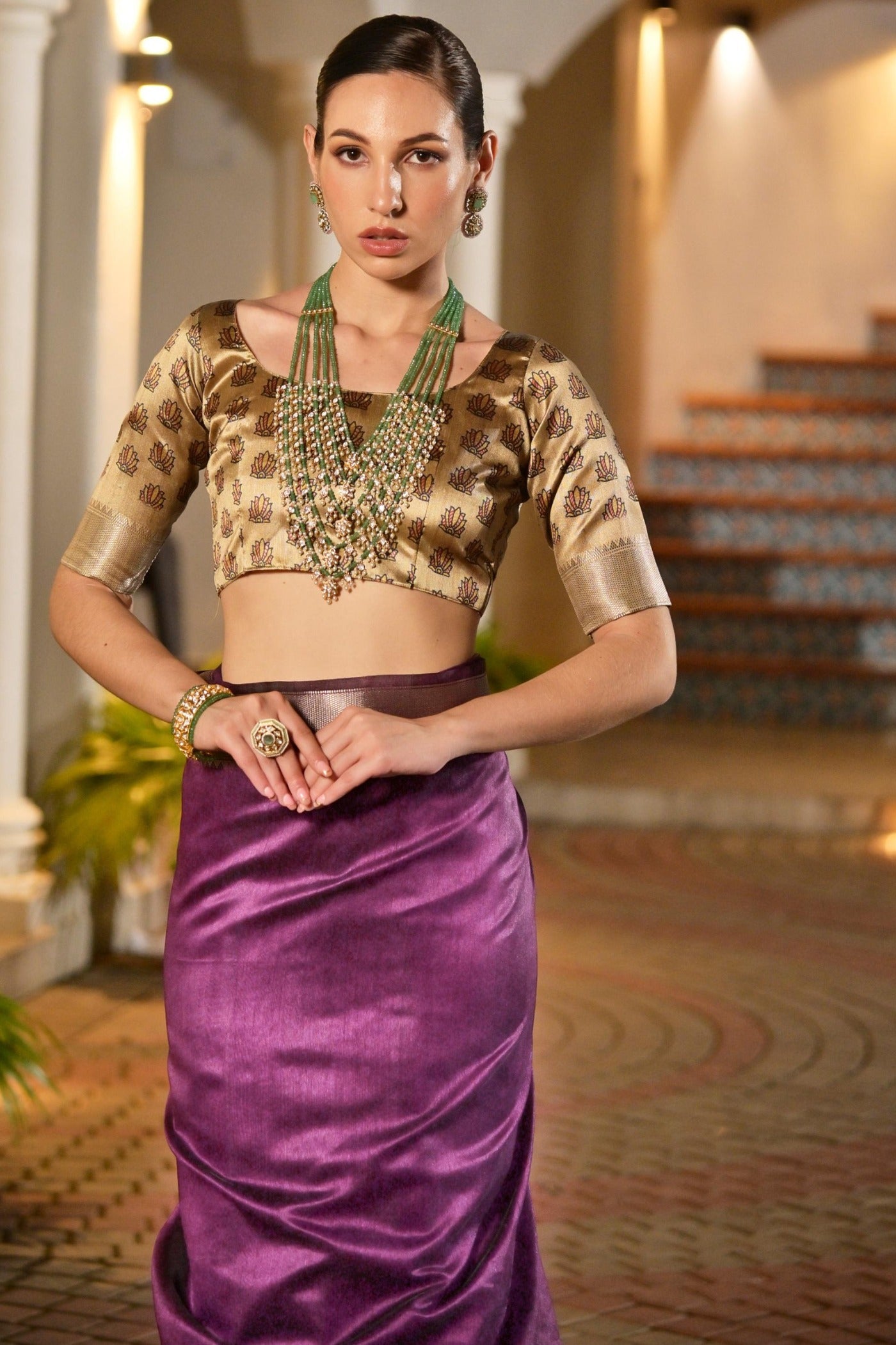 Buy MySilkLove Lilac Purple Tussar Silk Saree Online