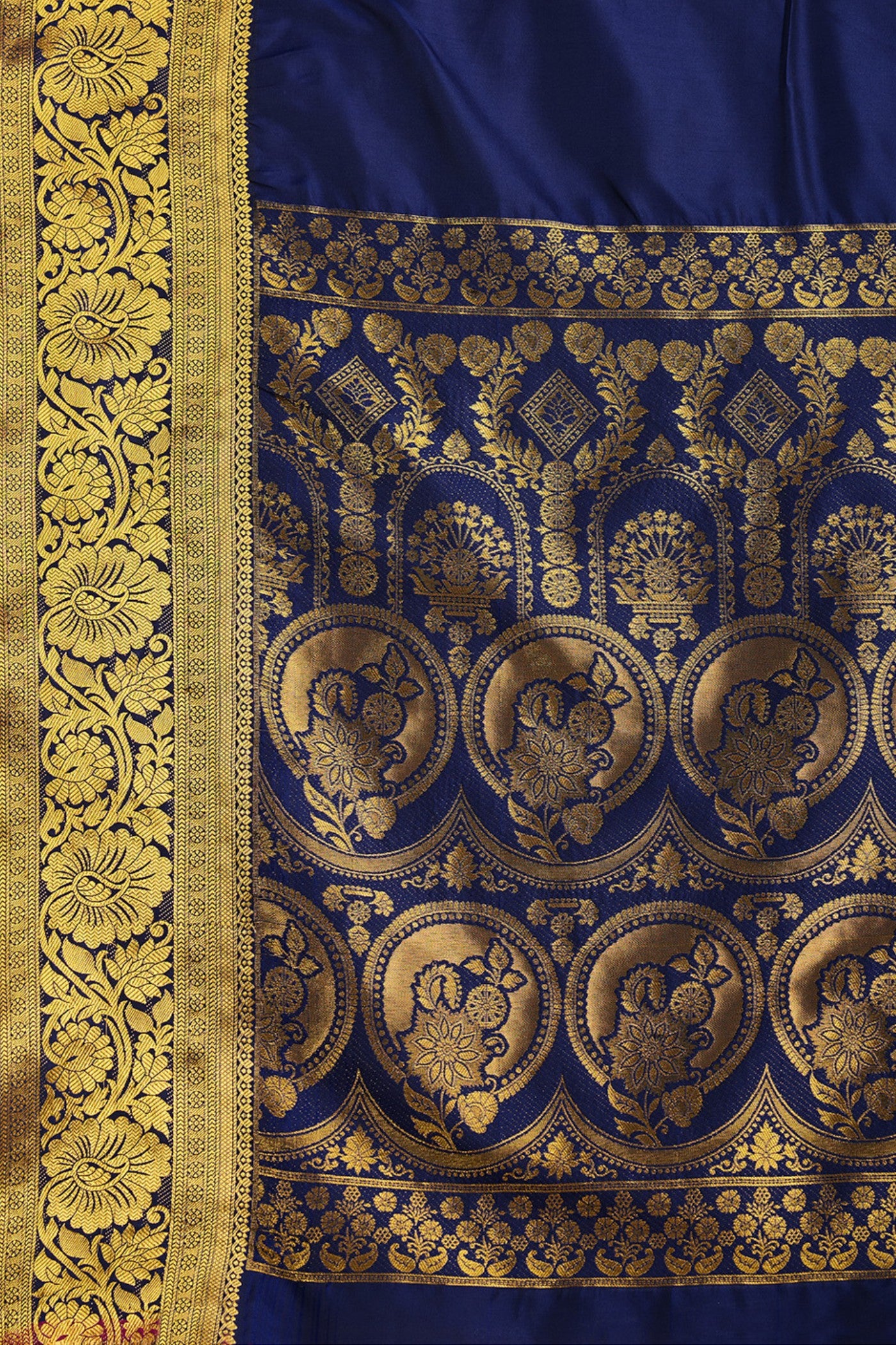 Buy MySilkLove Berry Blue Woven Banarasi Saree Online