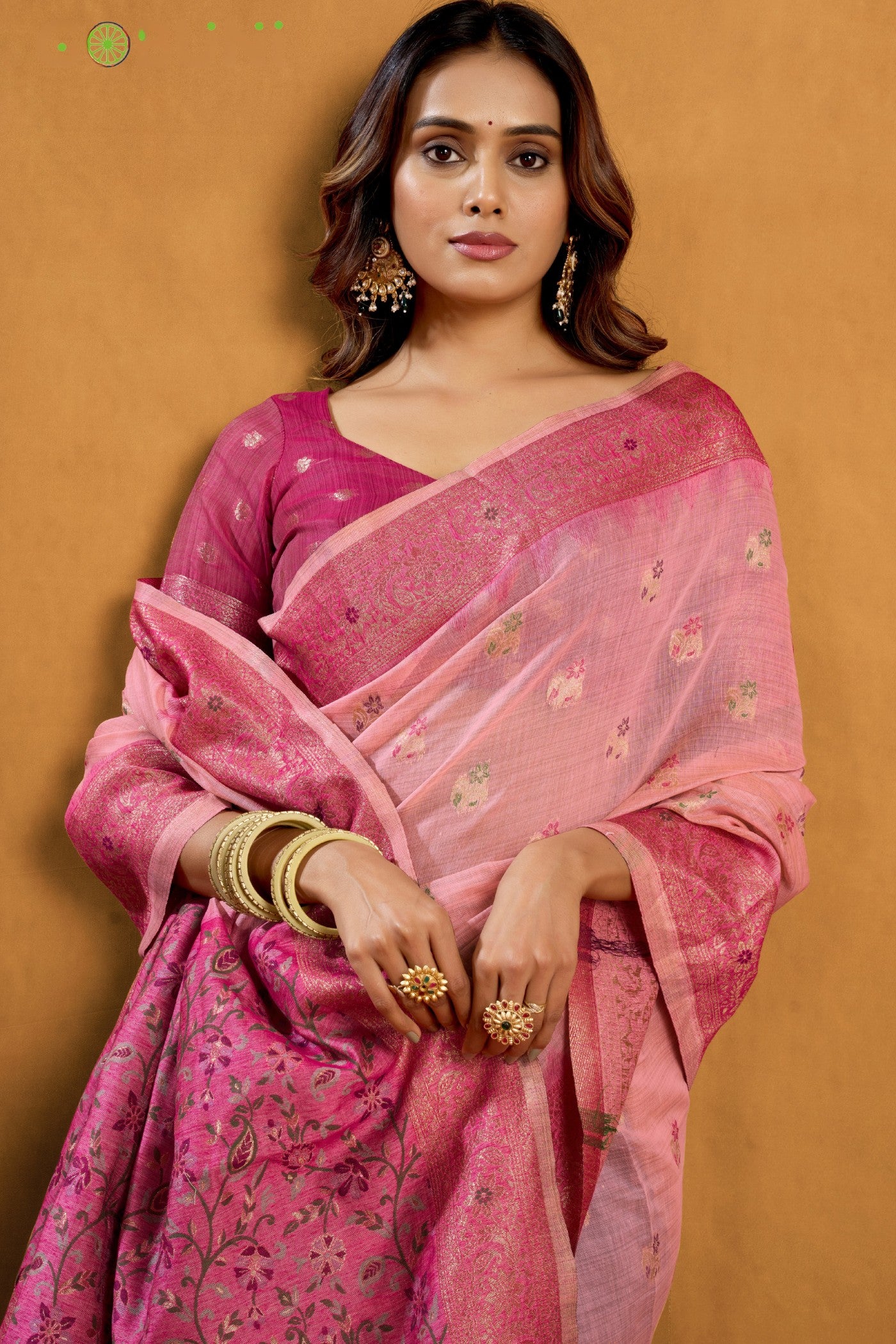 MySilkLove Fuchsia Pink Handloom Cotton Saree