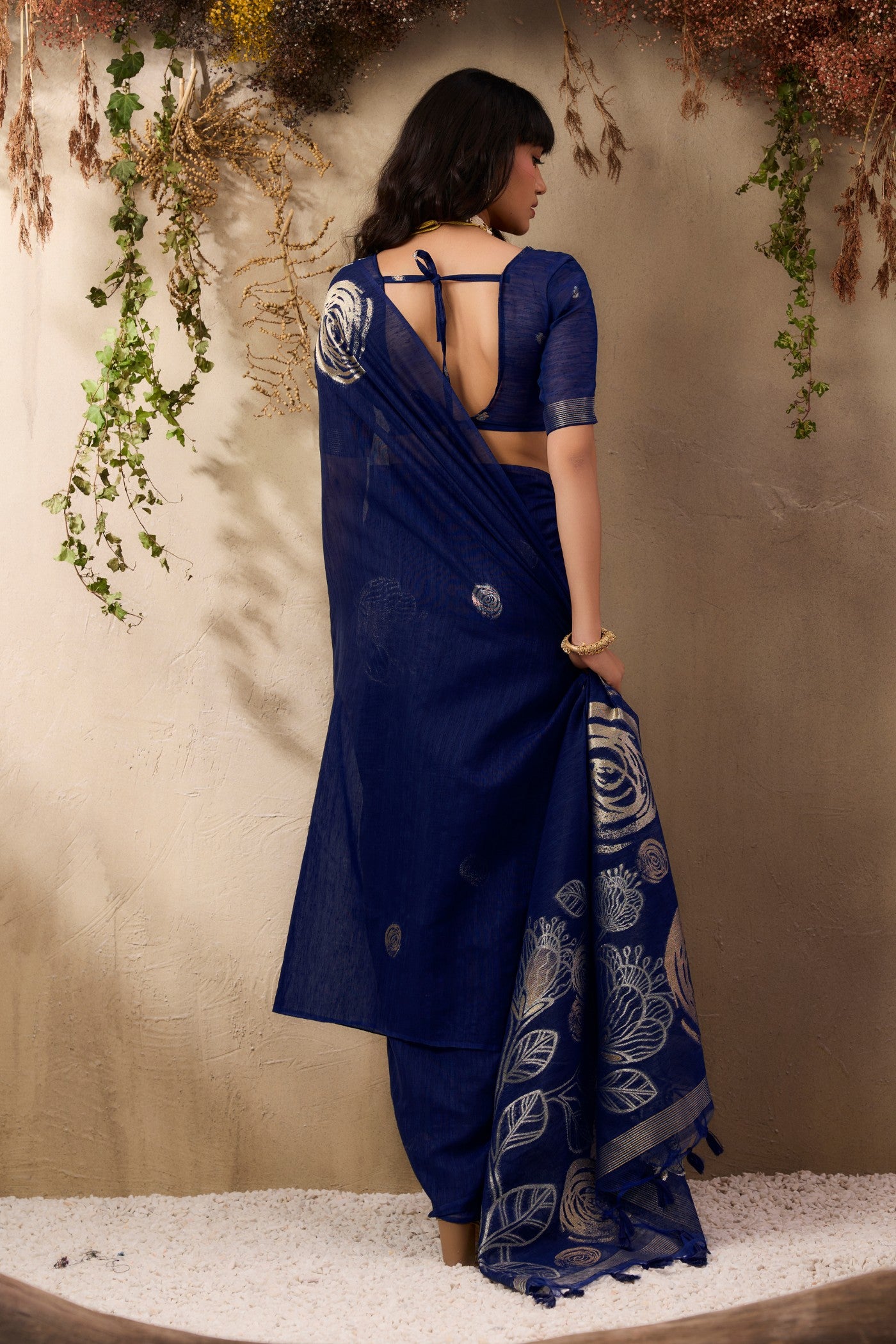 Buy MySilkLove Carolina Blue Munga Handloom Cotton Saree Online