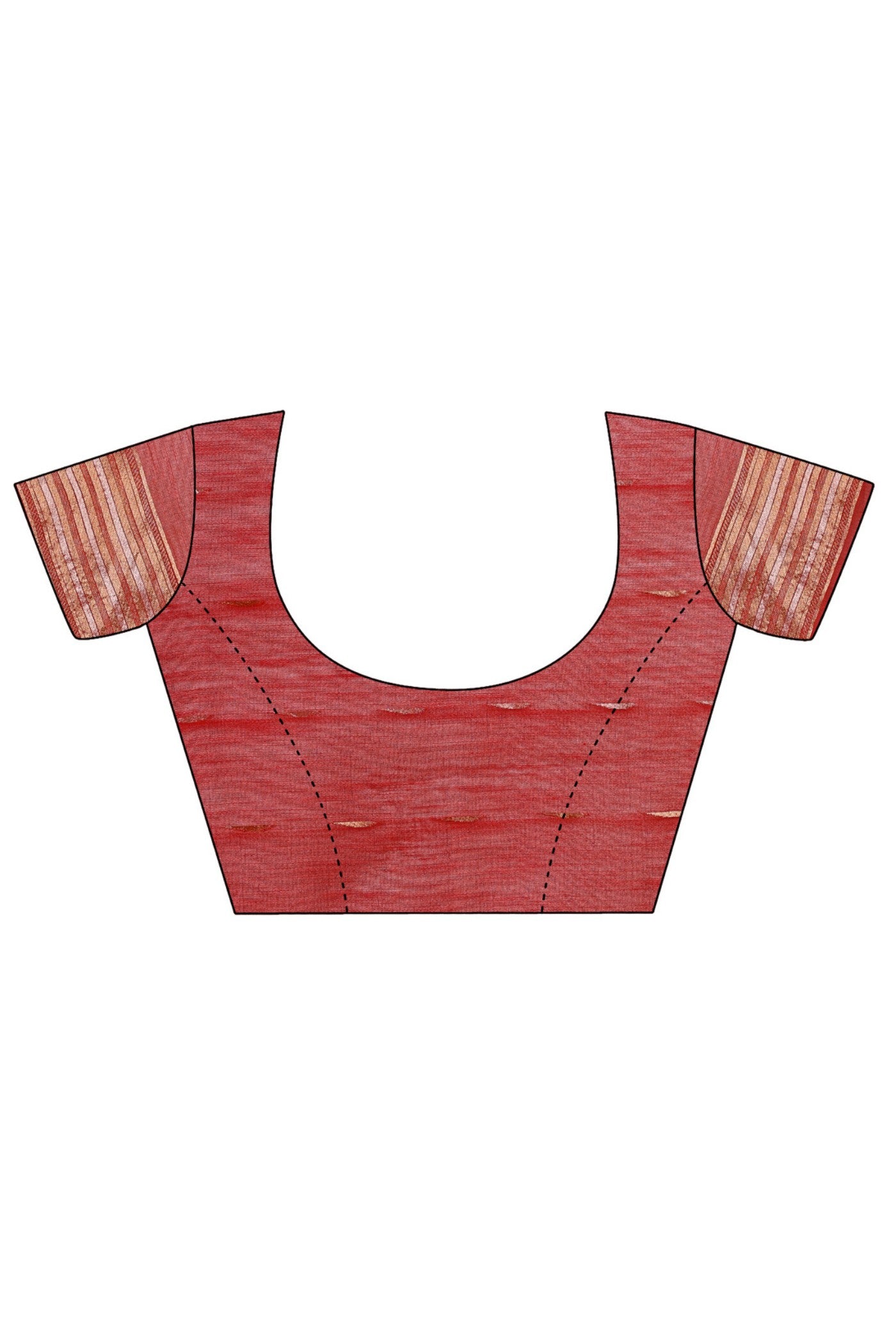 Buy MySilkLove Ceramic Red Linen Cotton Saree Online