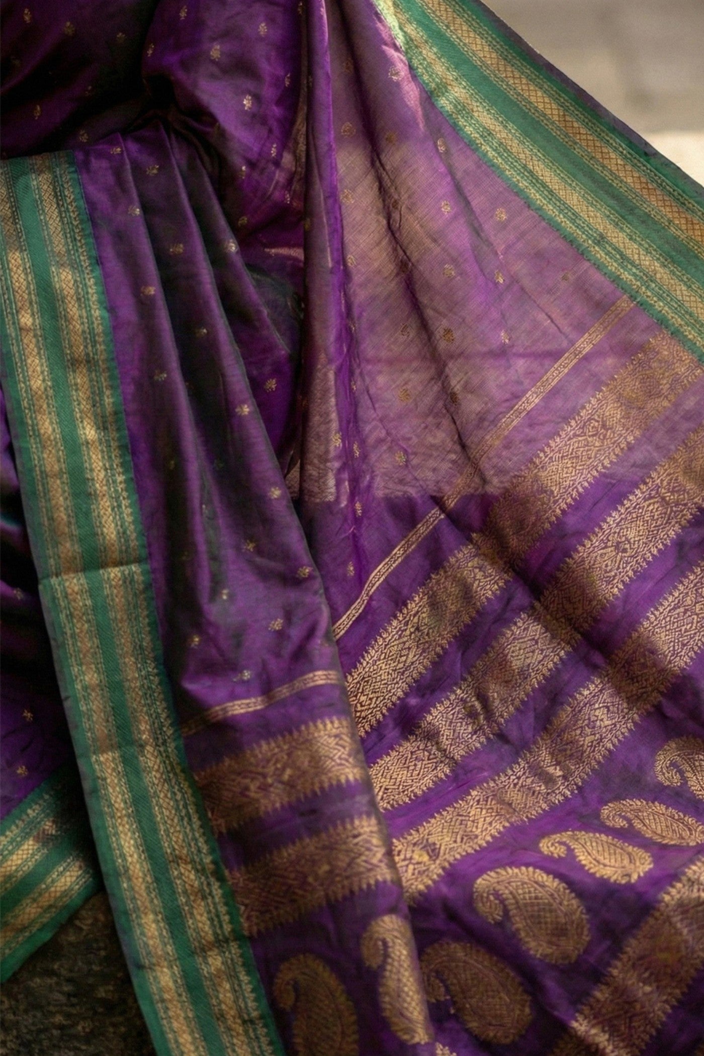 Buy MySilkLove Mulberry Purple Banarasi Woven Soft Silk Saree Online