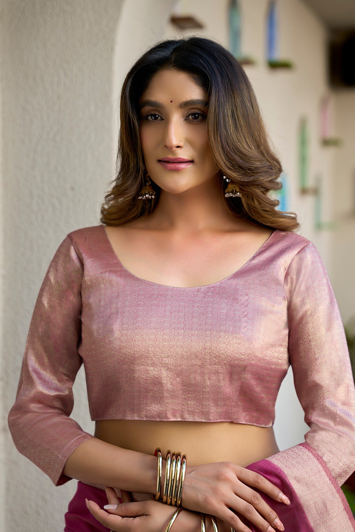 Buy MySilkLove French Rose Pink Handloom Cotton Saree Online