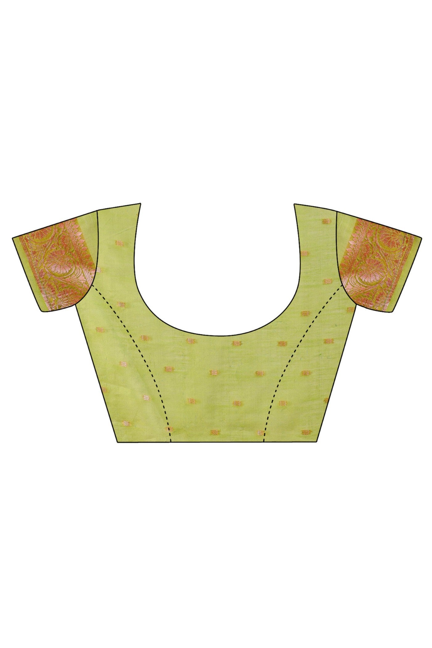 Buy MySilkLove Lime Green Woven Linen Cotton Saree Online