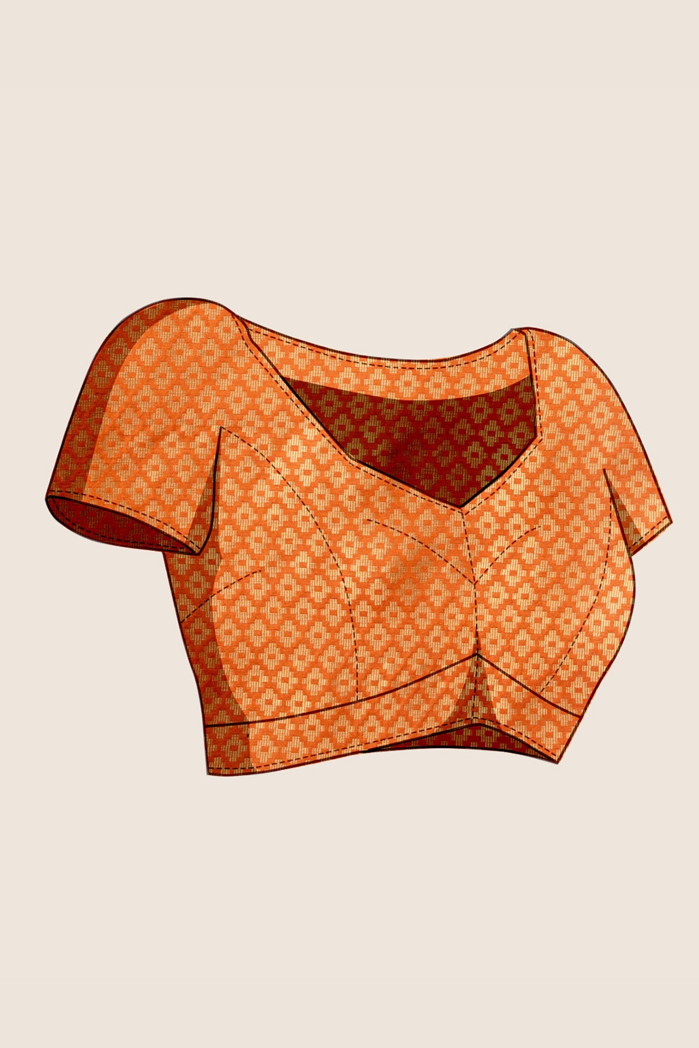 Buy MySilkLove Wildfire Orange Zari Woven Banarasi Saree Online