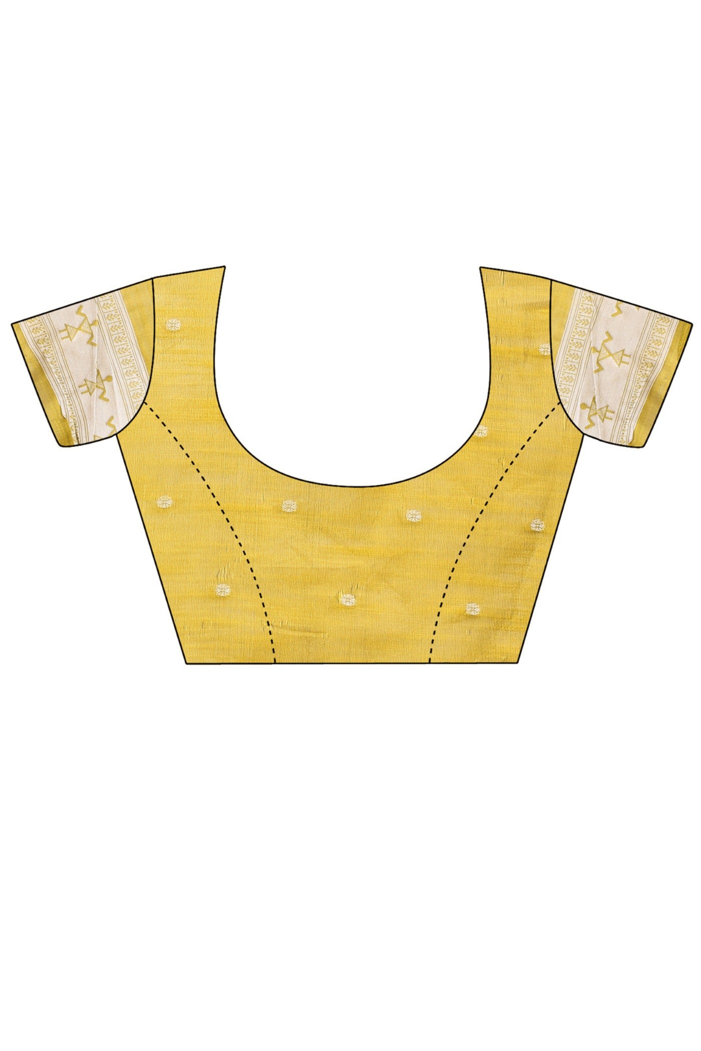 Buy MySilkLove Honey Yellow Woven Linen Cotton Saree Online